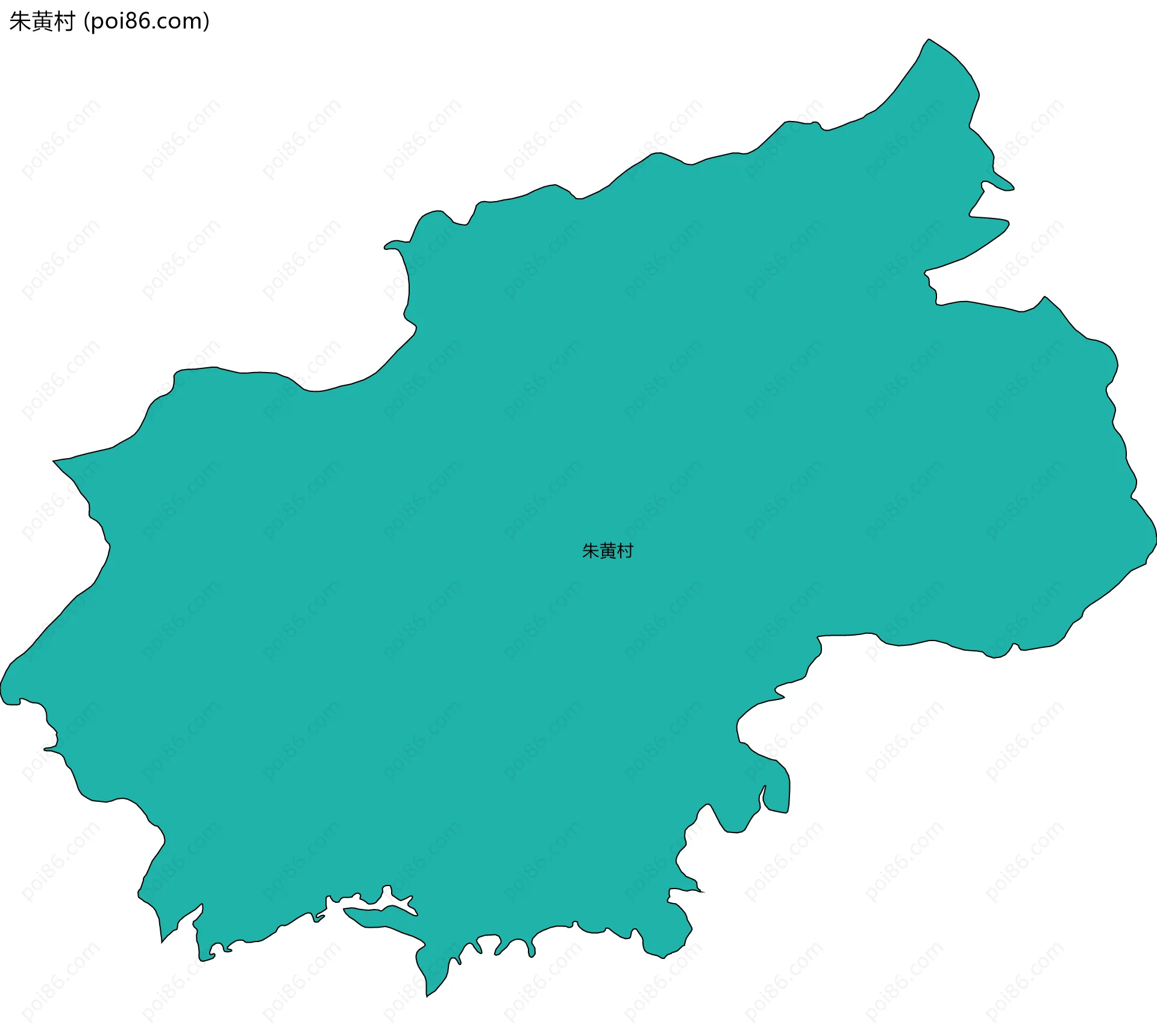 朱黄村边界地图