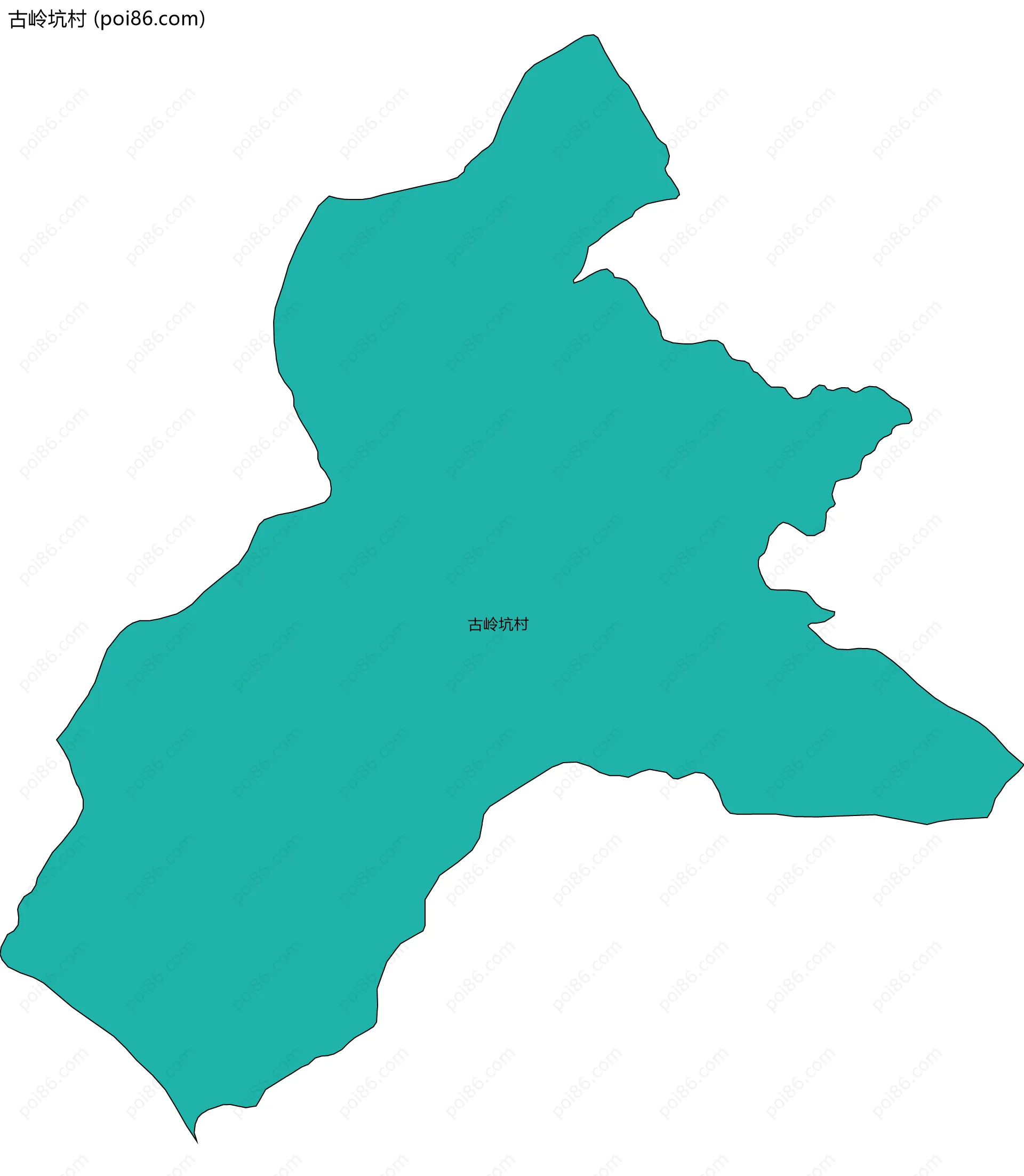 古岭坑村边界地图