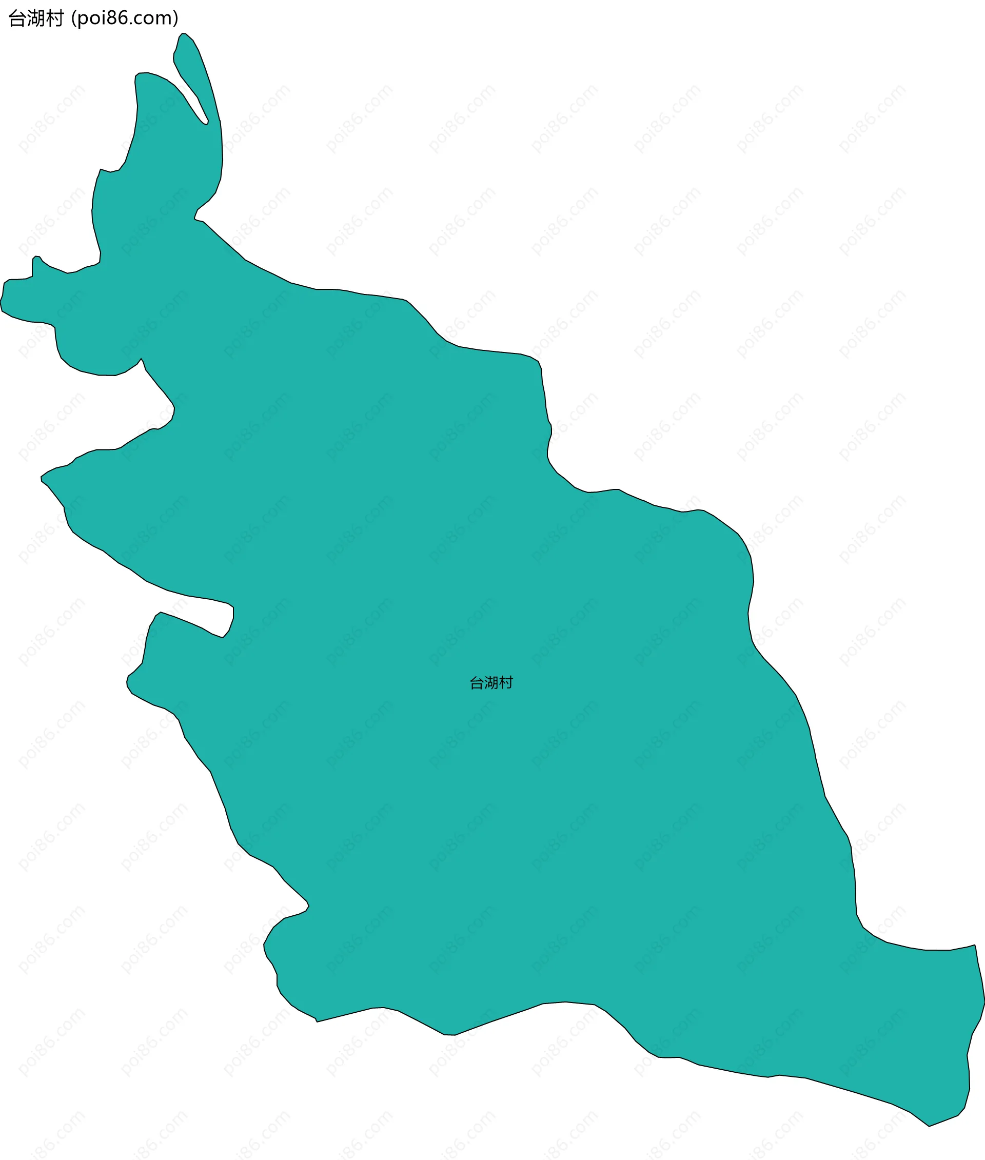 台湖村边界地图