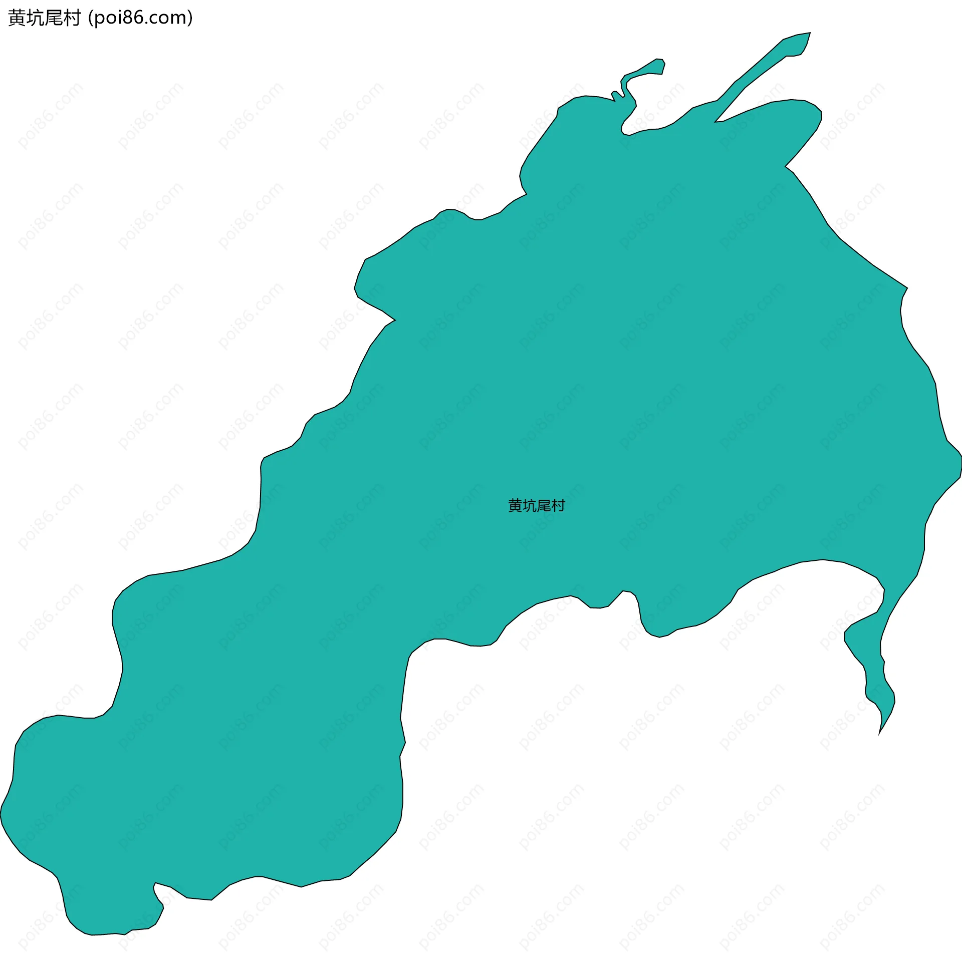 黄坑尾村边界地图