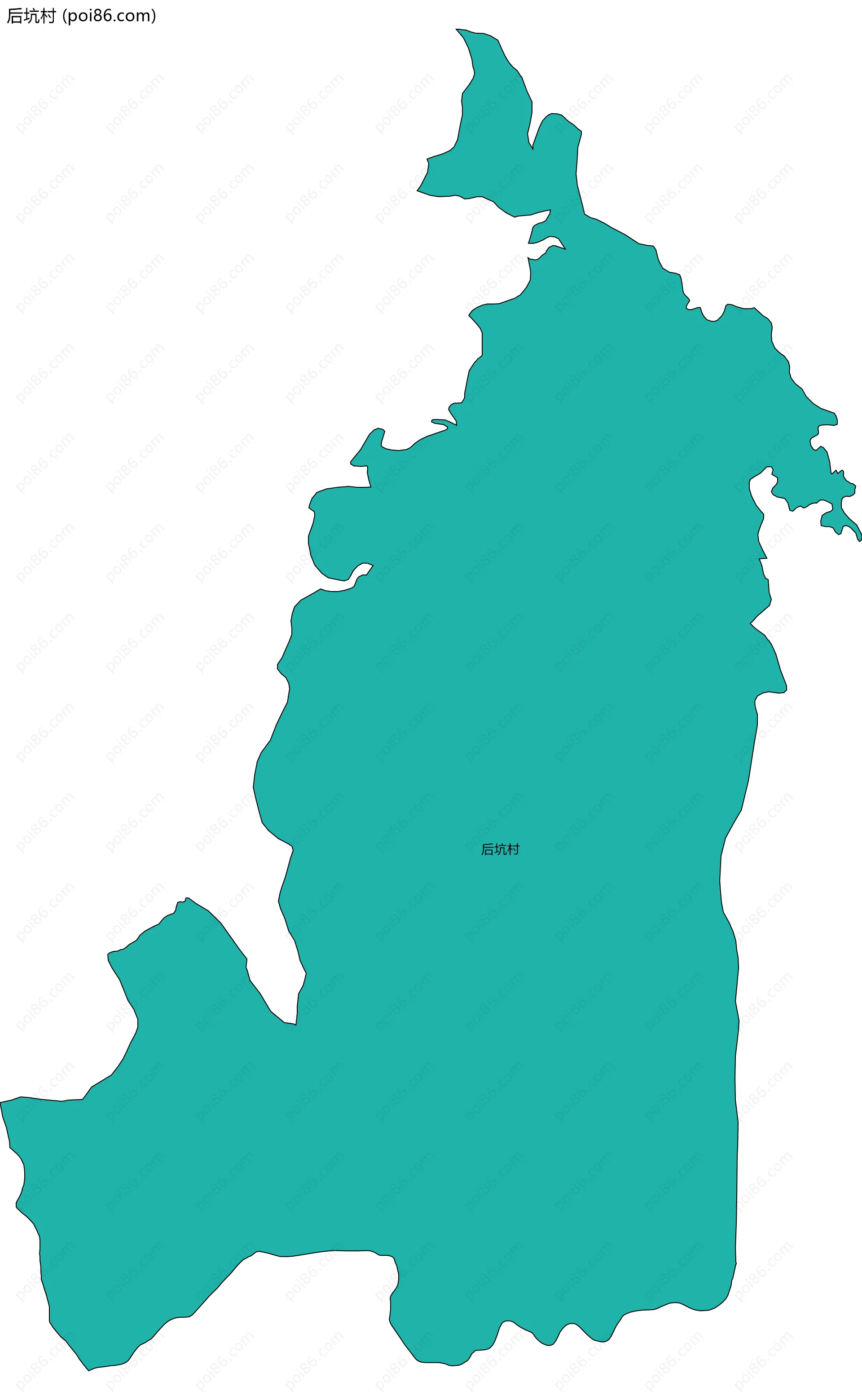 后坑村边界地图