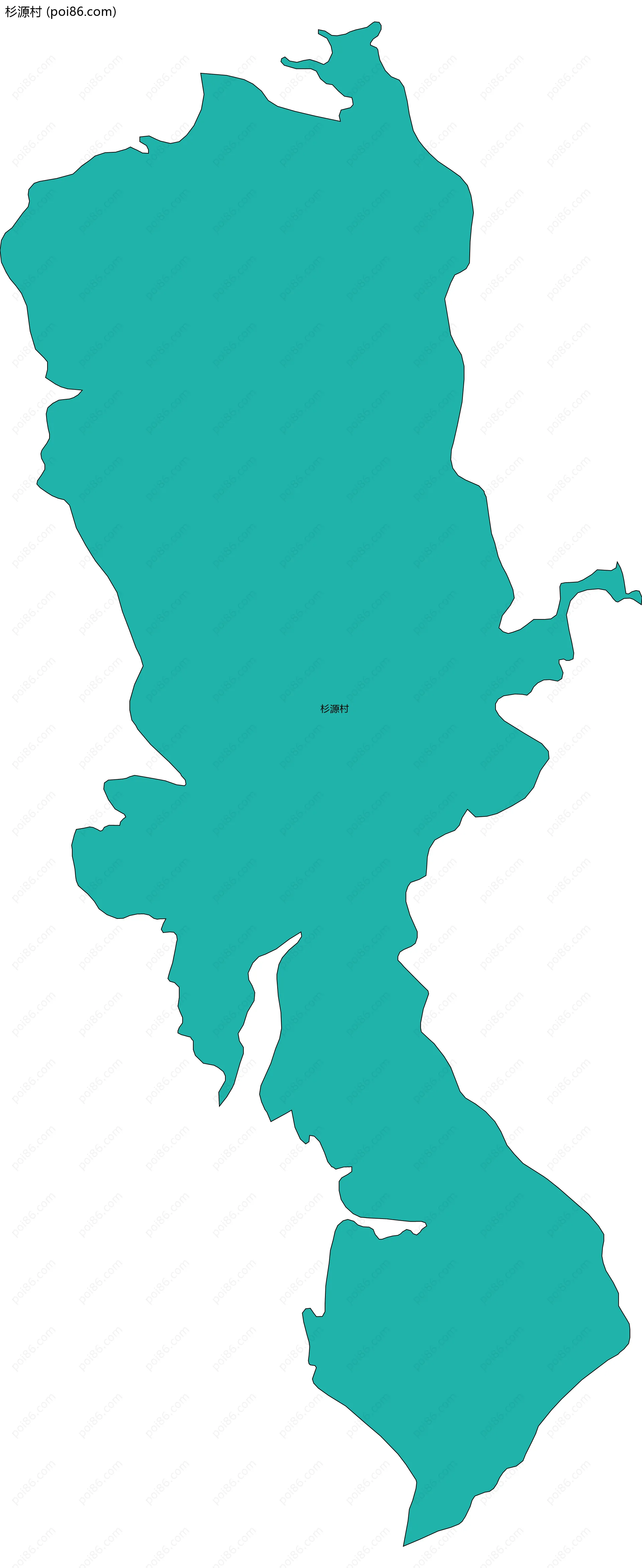 杉源村边界地图