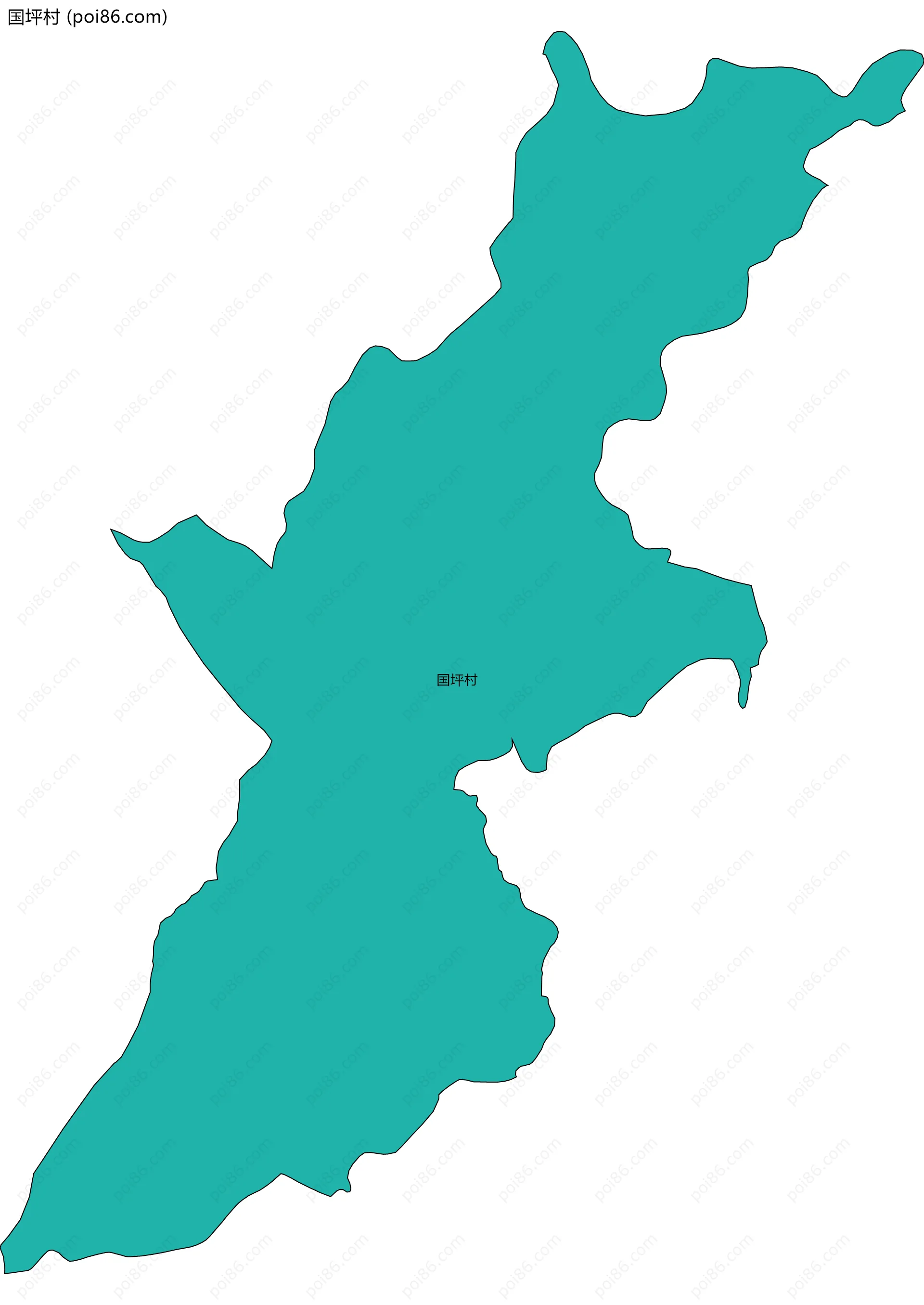 国坪村边界地图
