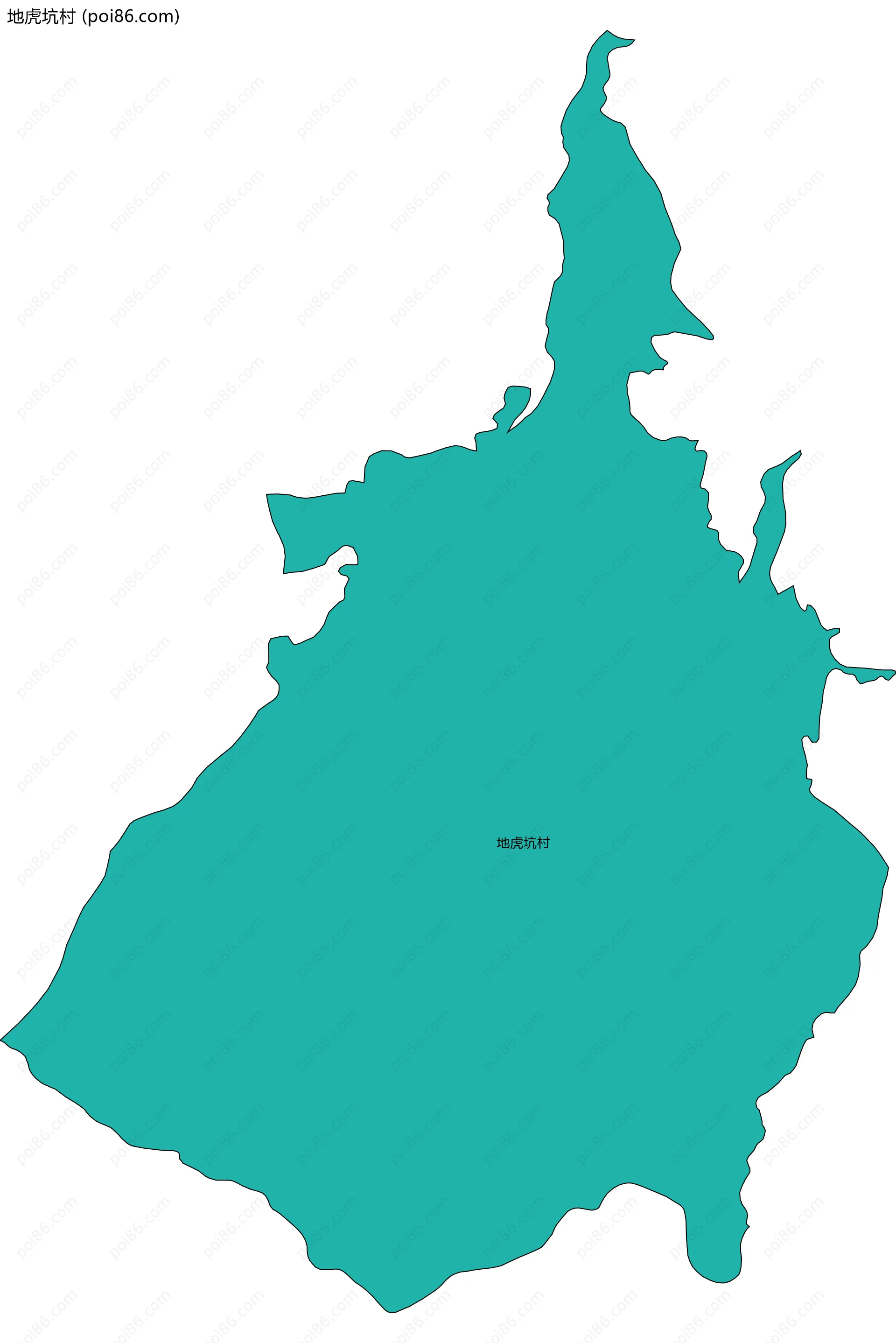 地虎坑村边界地图