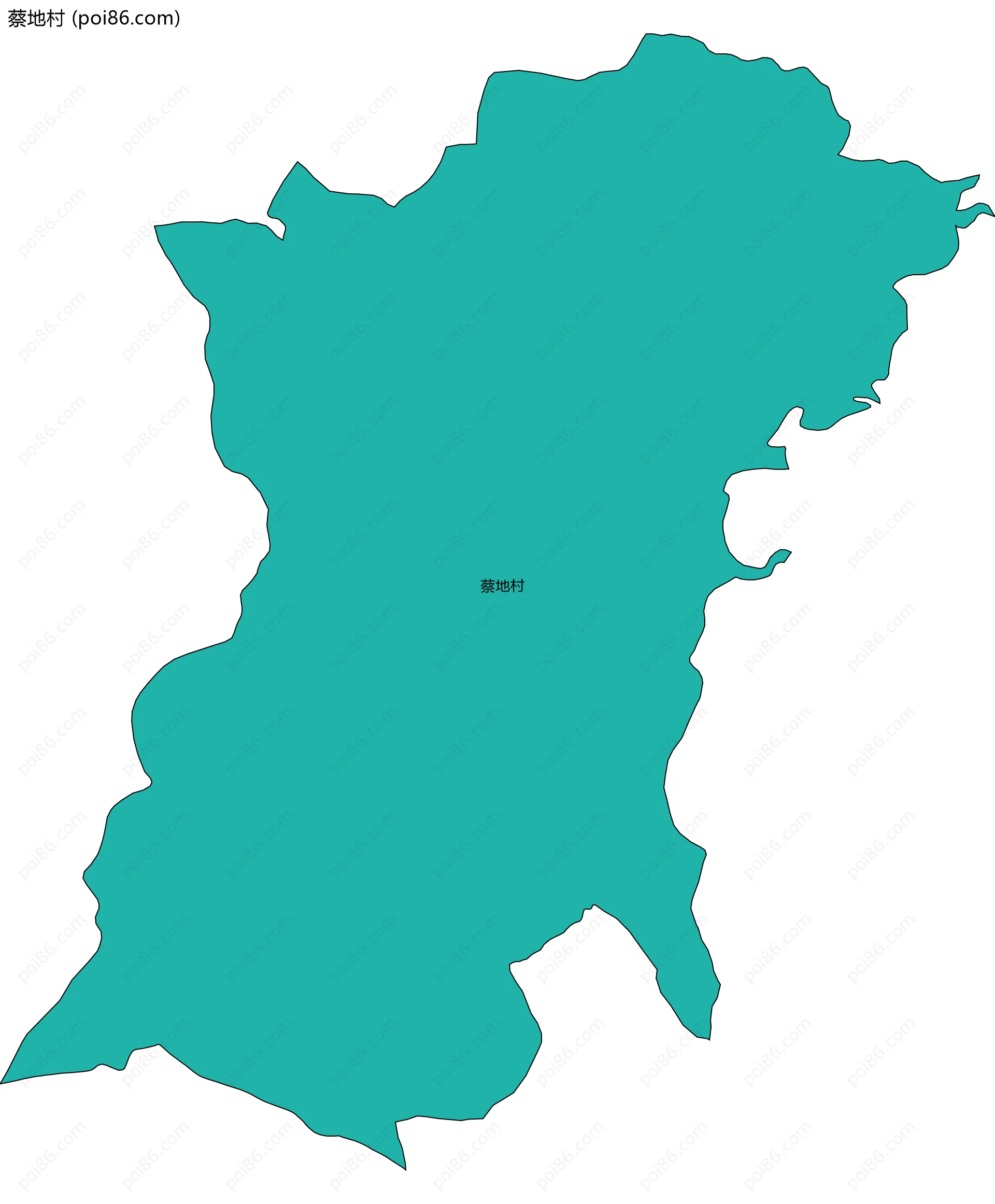 蔡地村边界地图