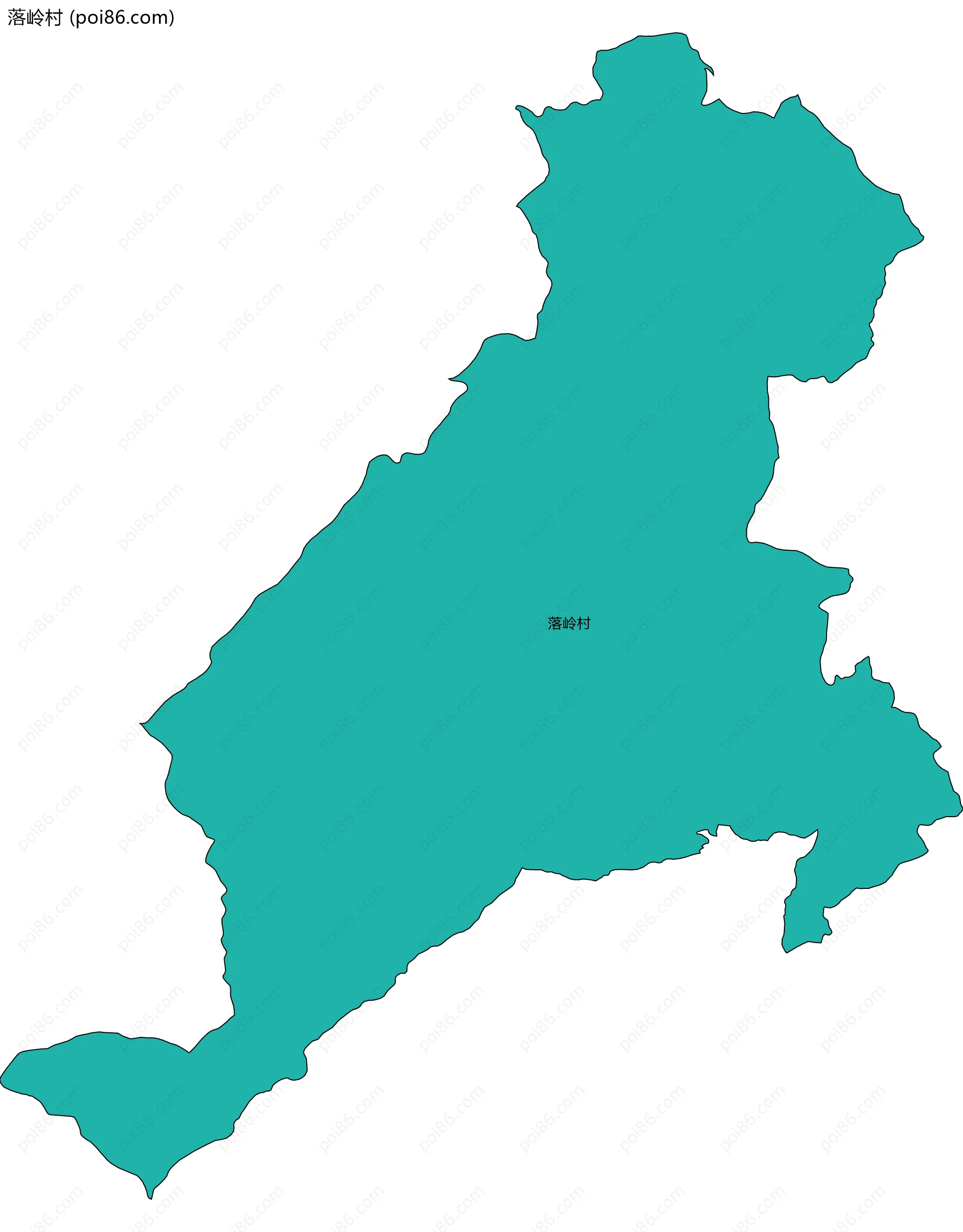 落岭村边界地图