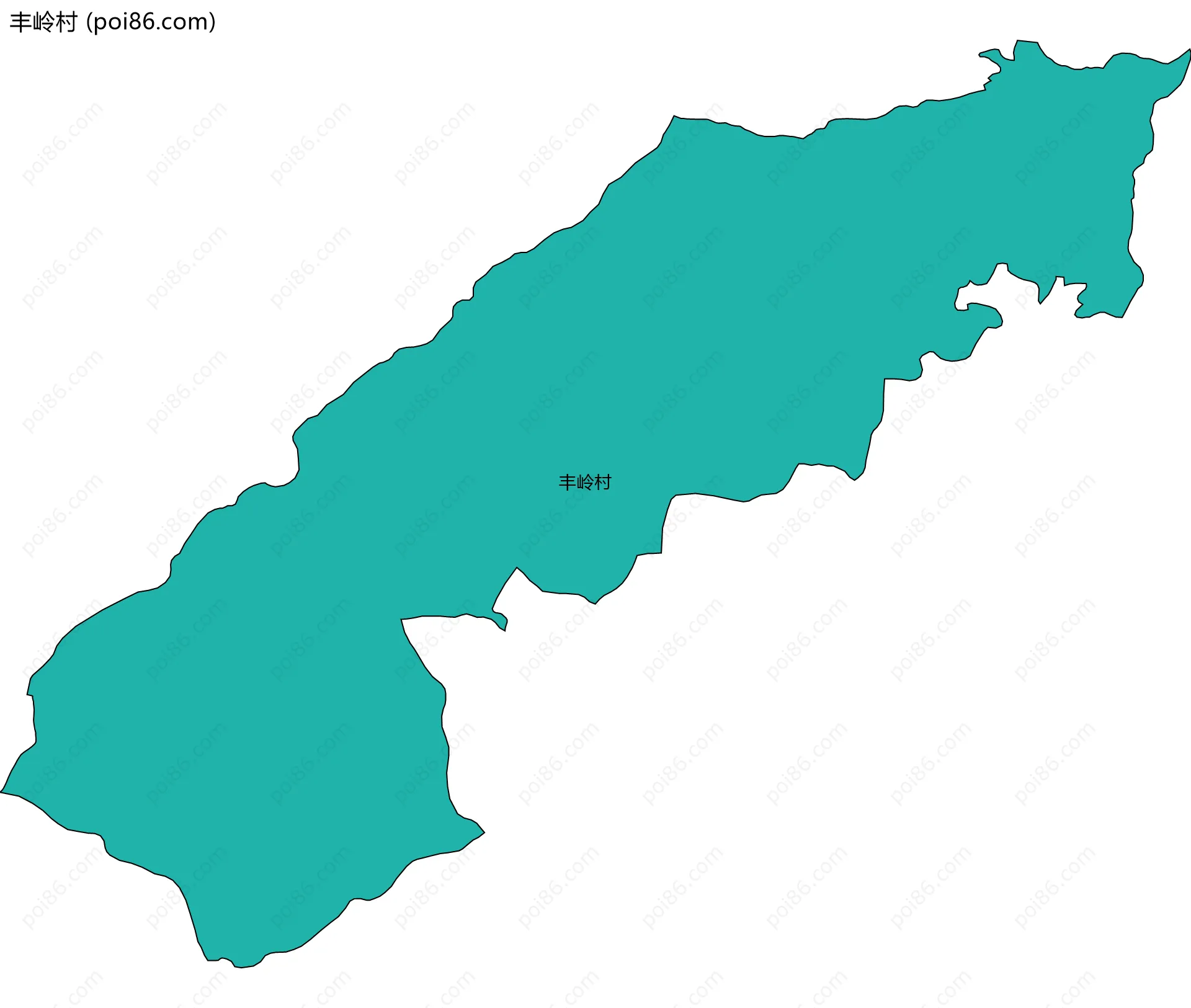 丰岭村边界地图