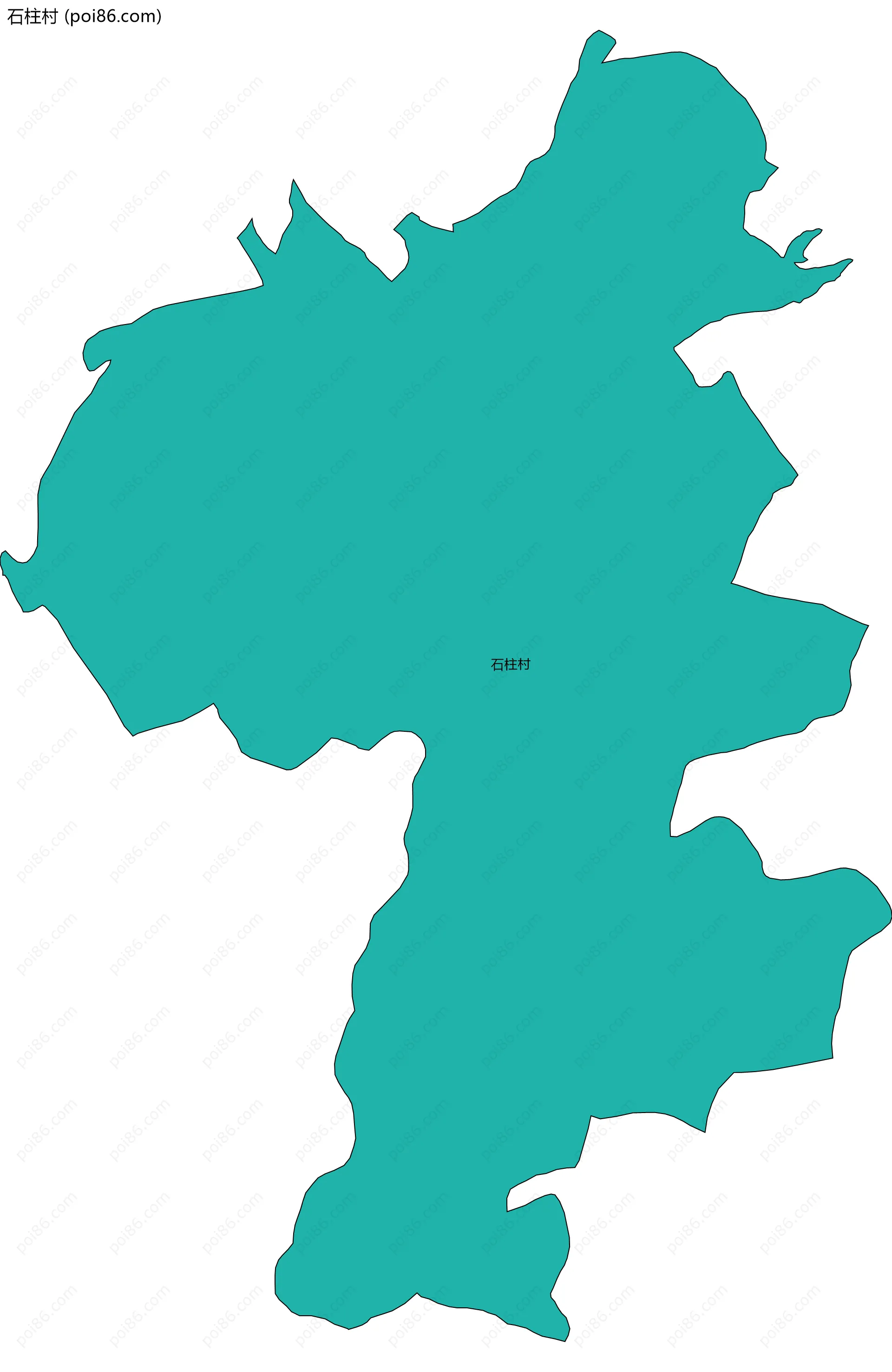 石柱村边界地图