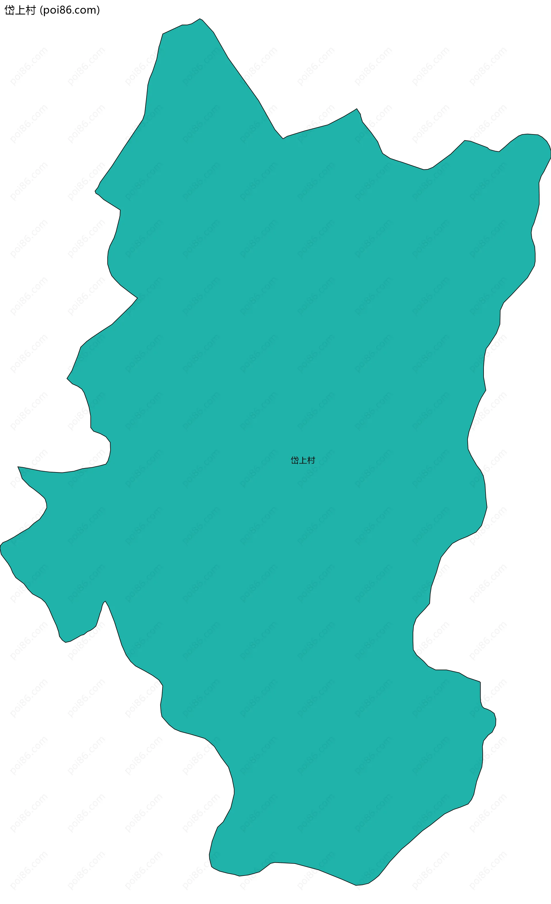 岱上村边界地图