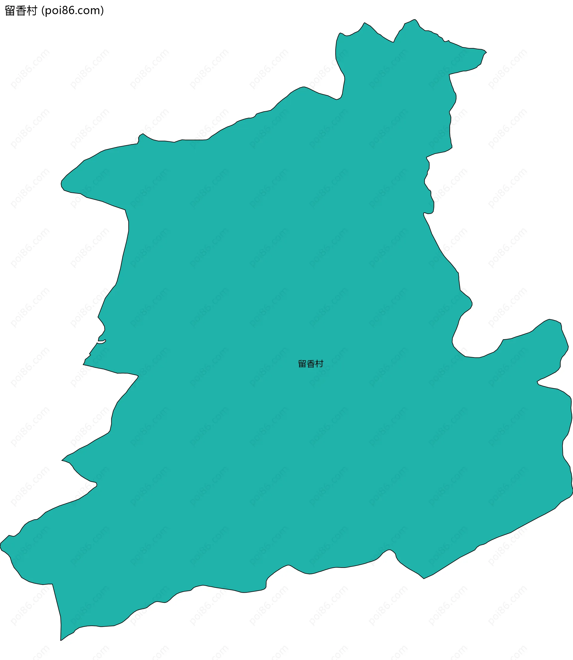 留香村边界地图