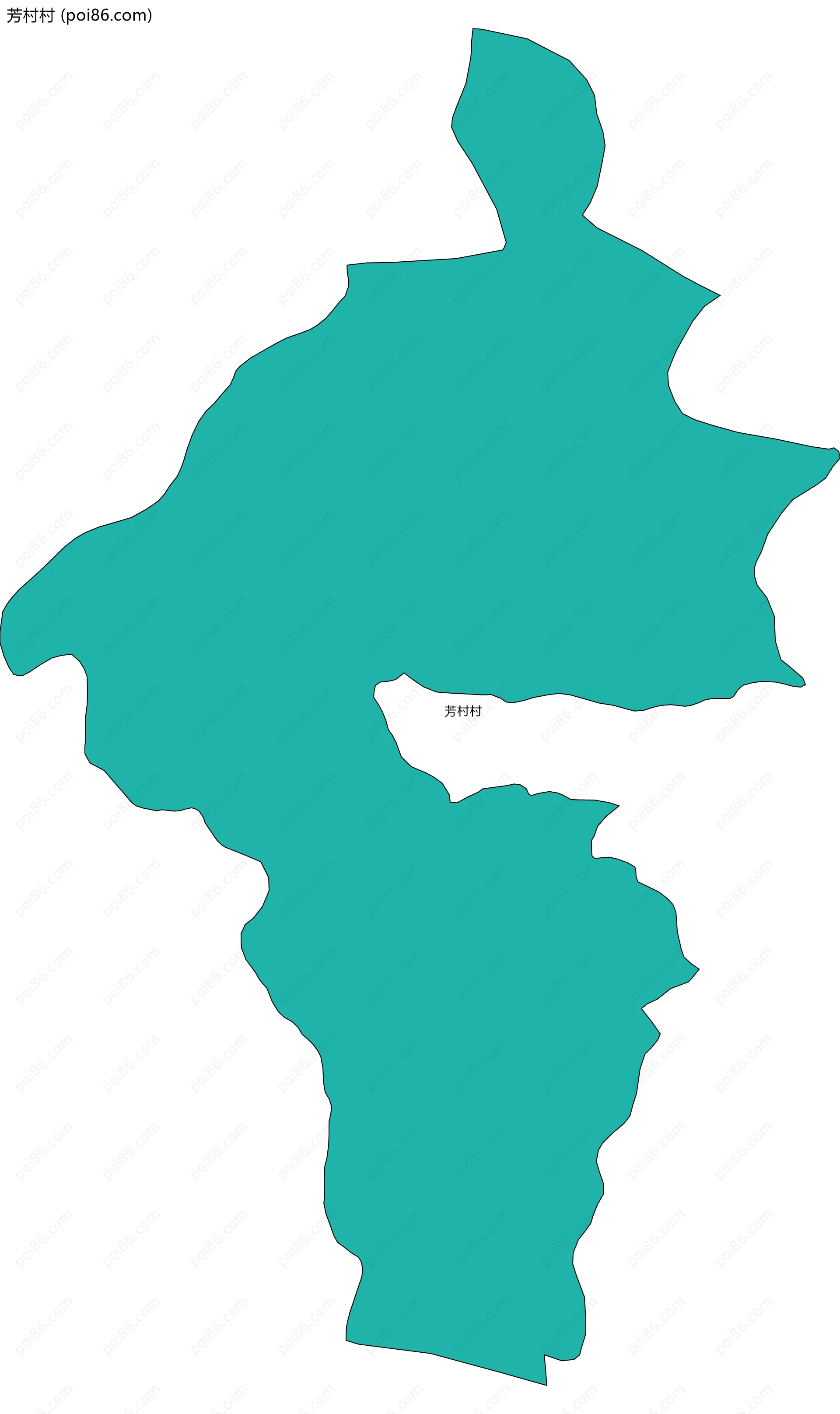芳村村边界地图
