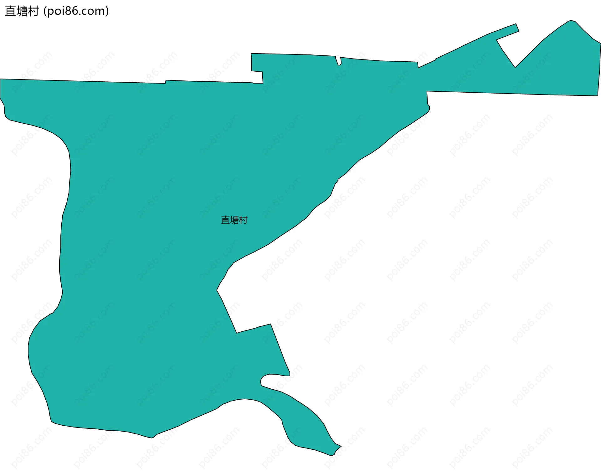 直塘村边界地图
