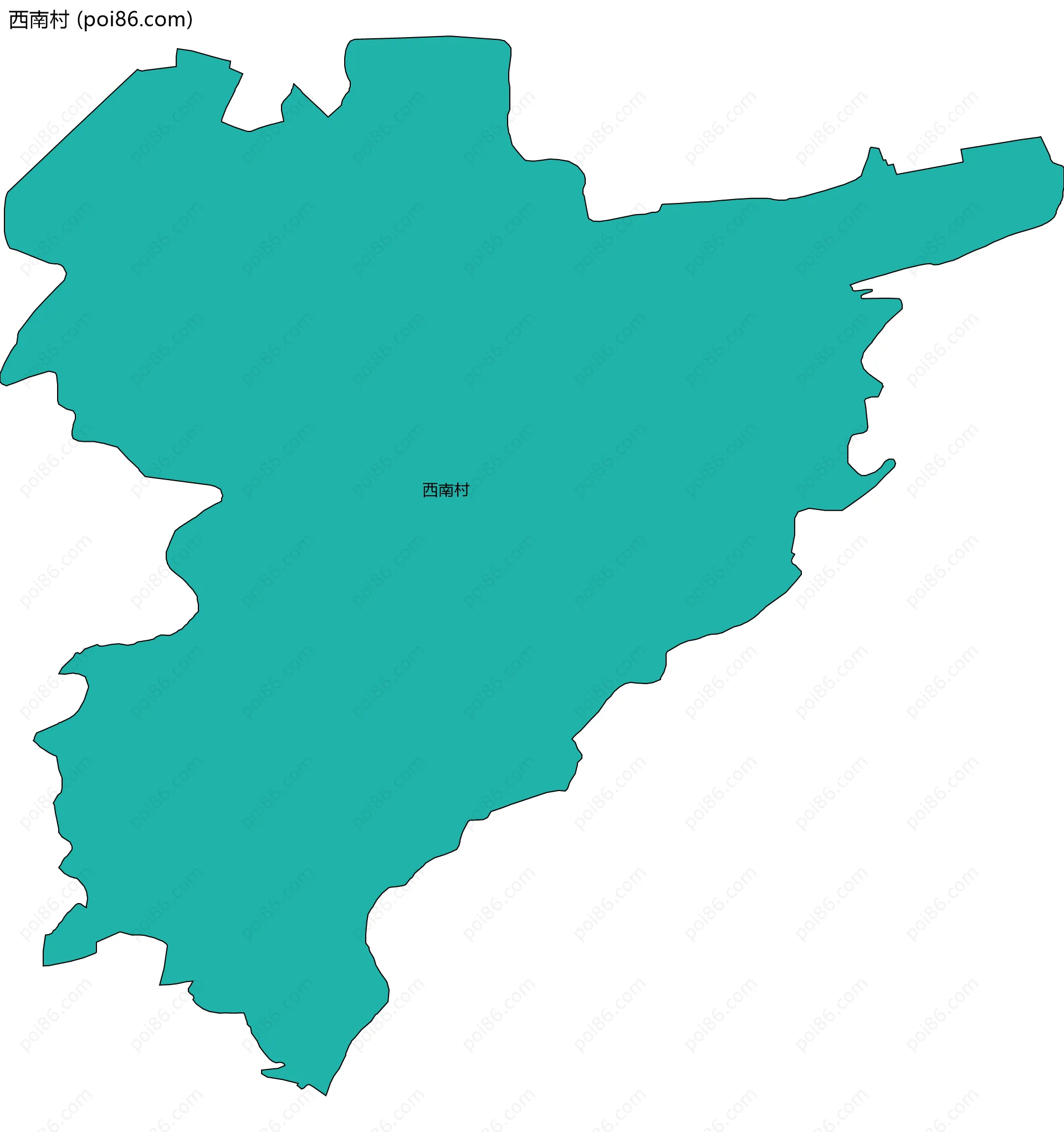 西南村边界地图