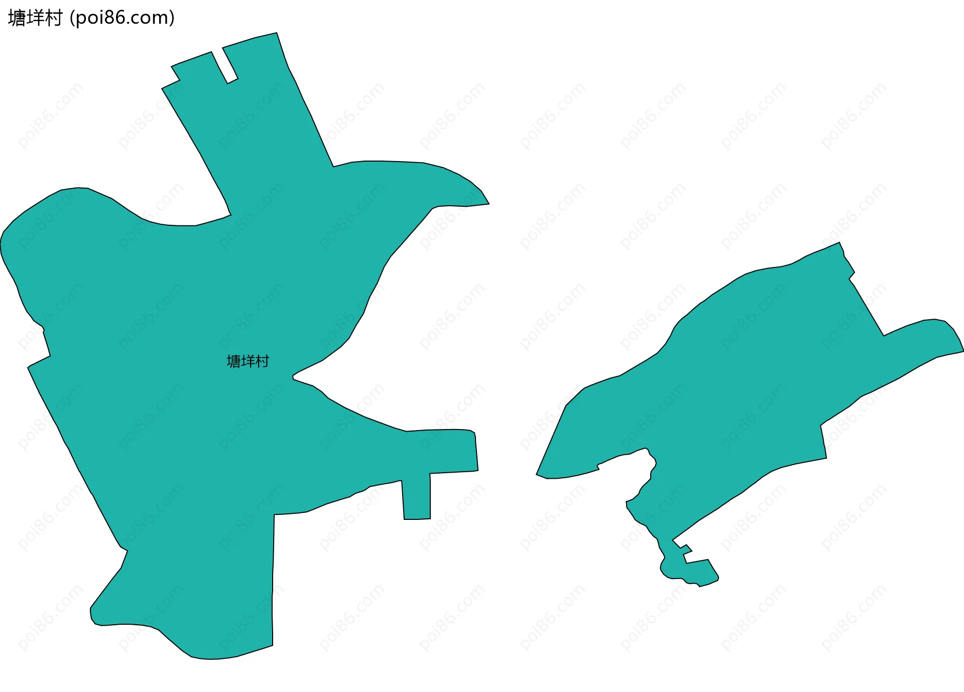 塘垟村边界地图