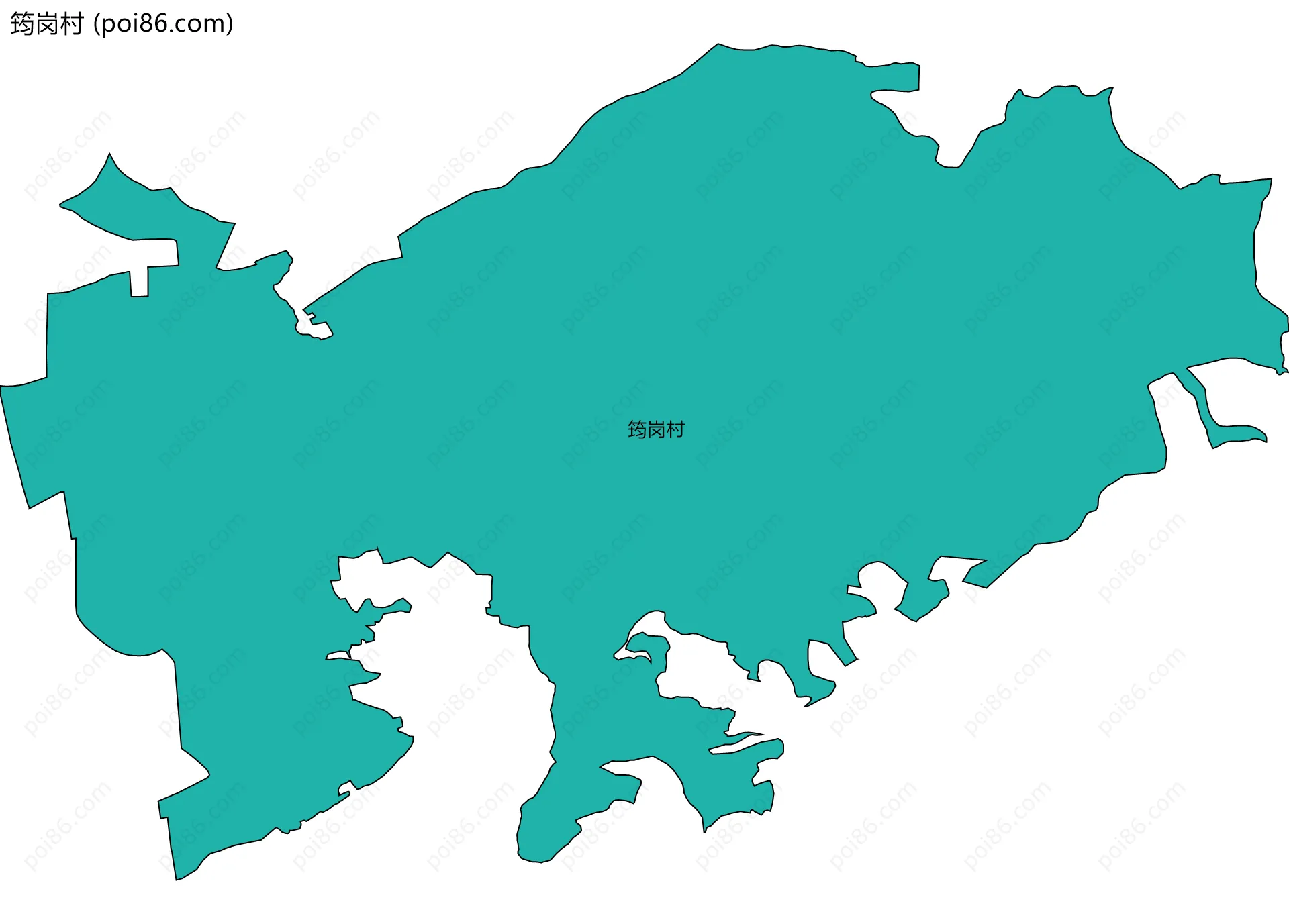 筠岗村边界地图