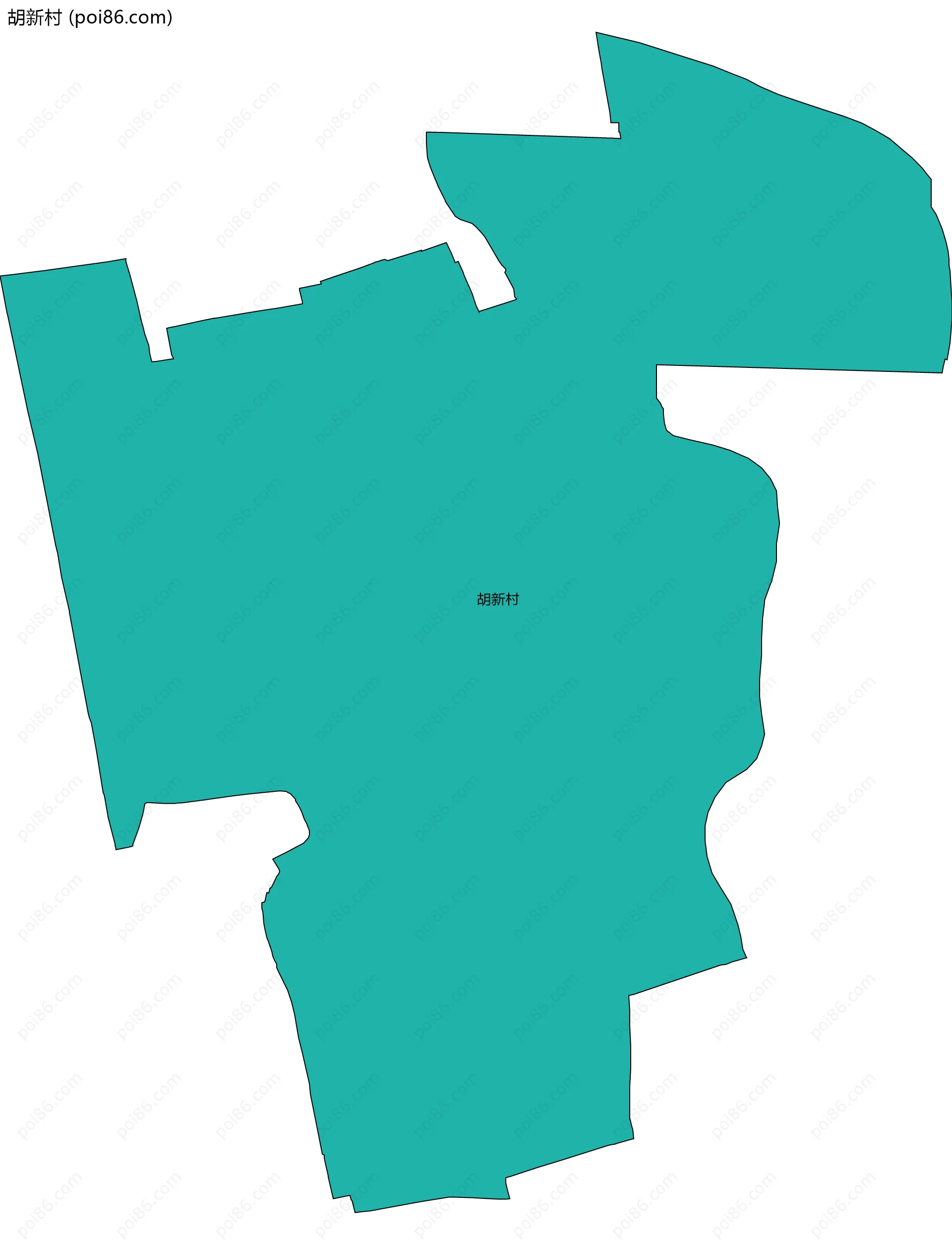 胡新村边界地图