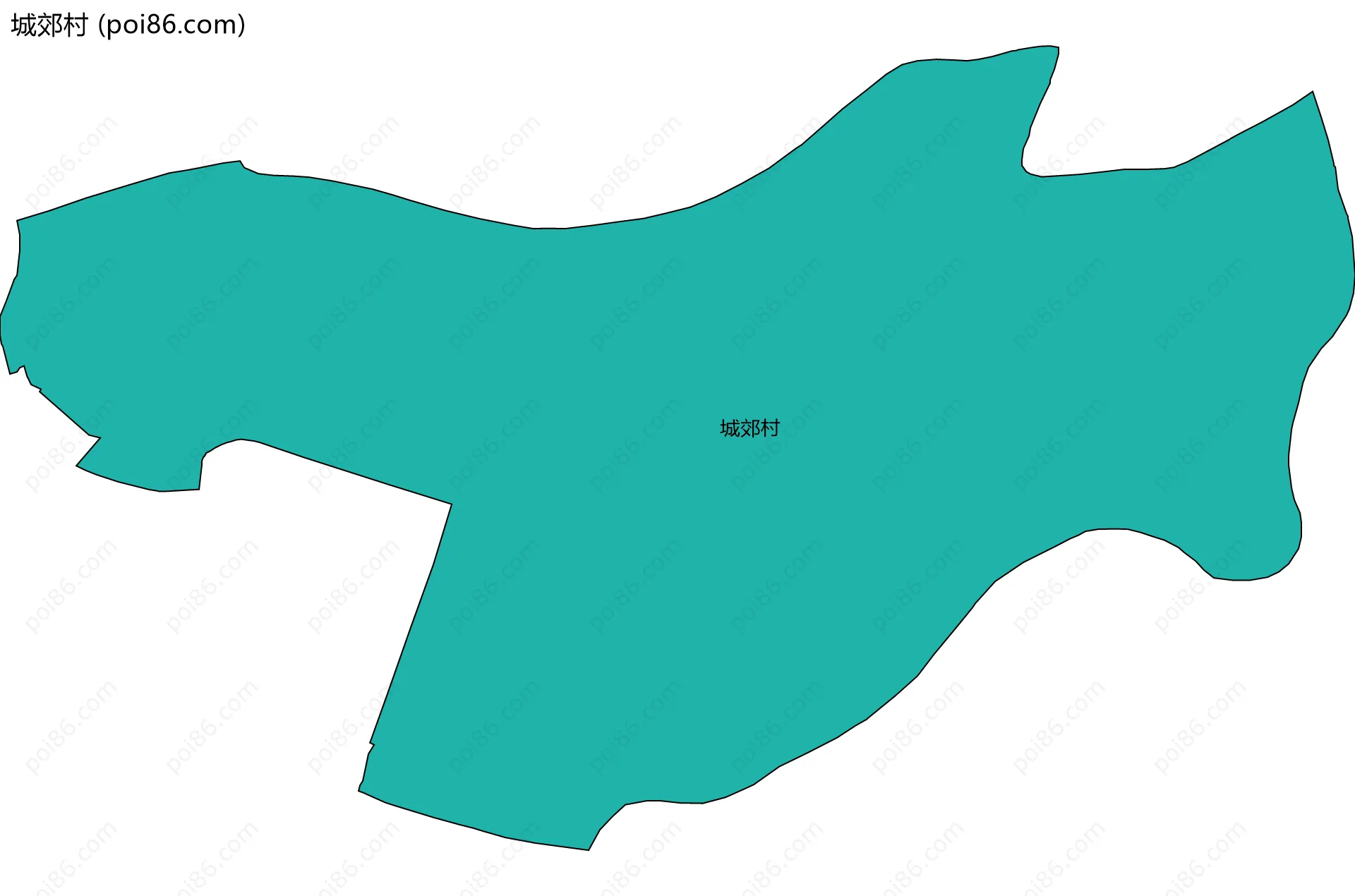 城郊村边界地图