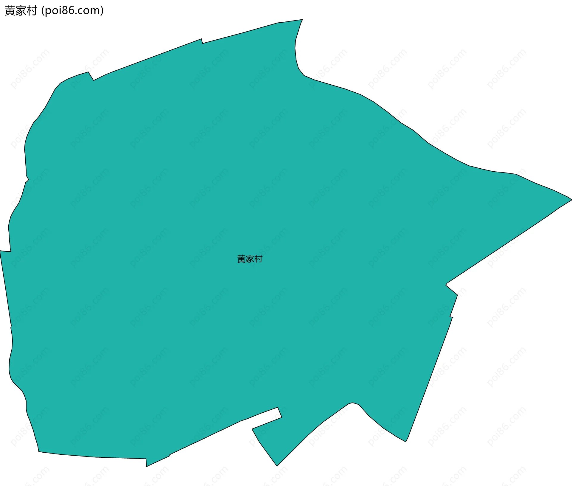 黄家村边界地图