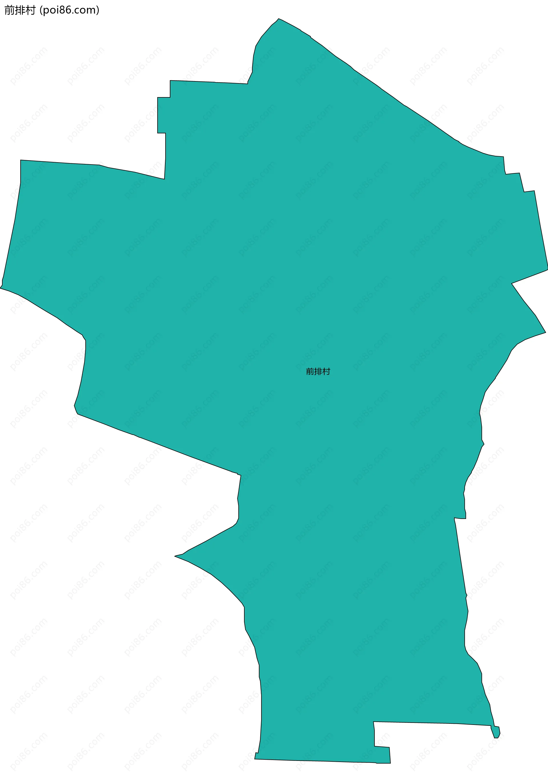 前排村边界地图