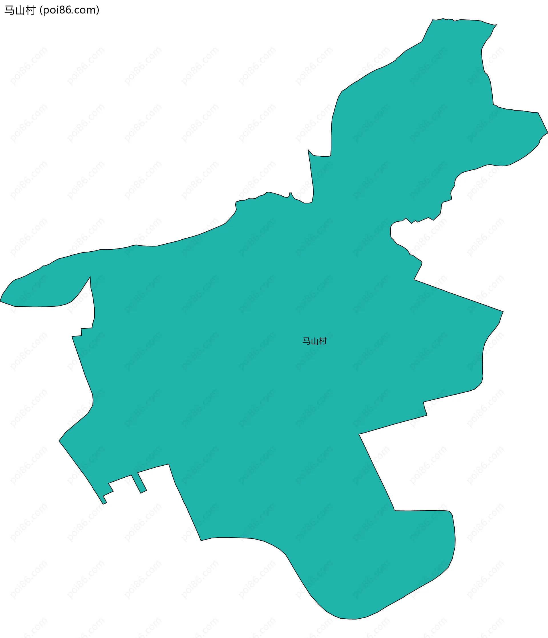 马山村边界地图