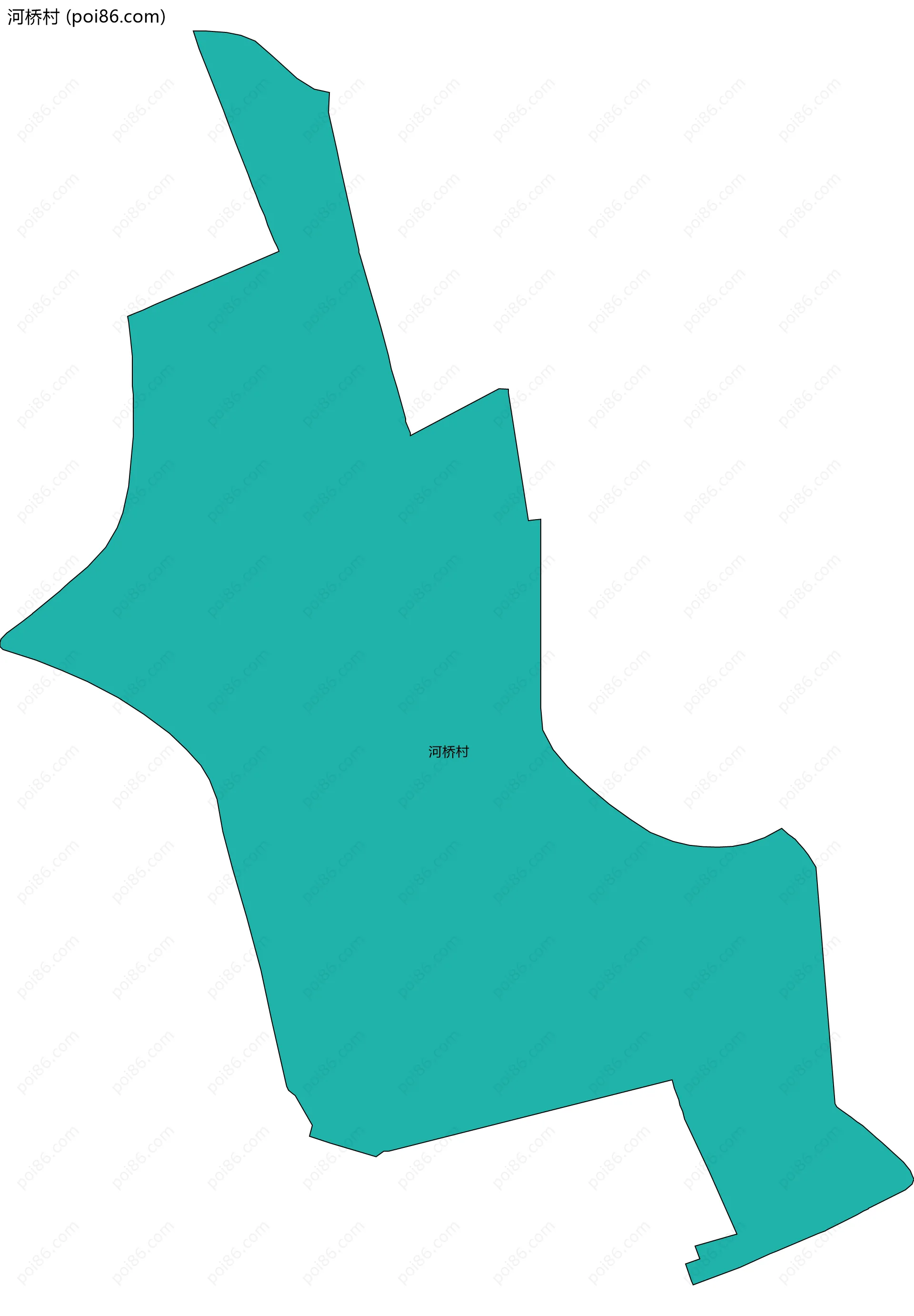 河桥村边界地图