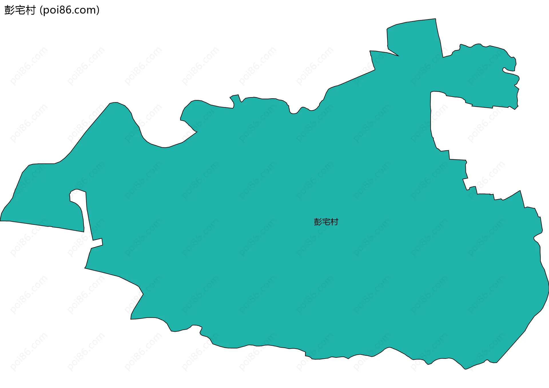 彭宅村边界地图