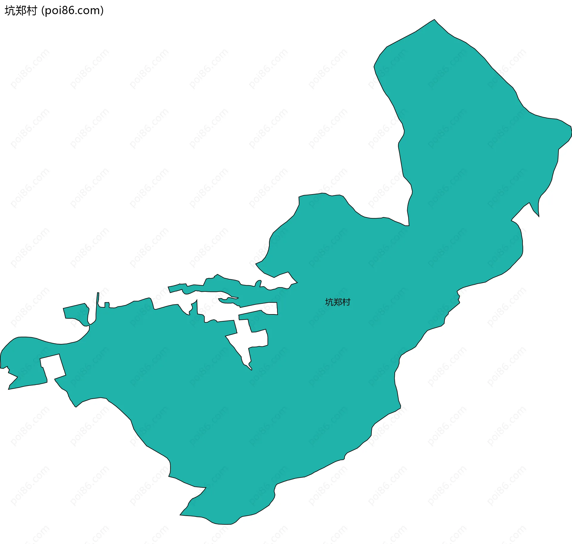 坑郑村边界地图
