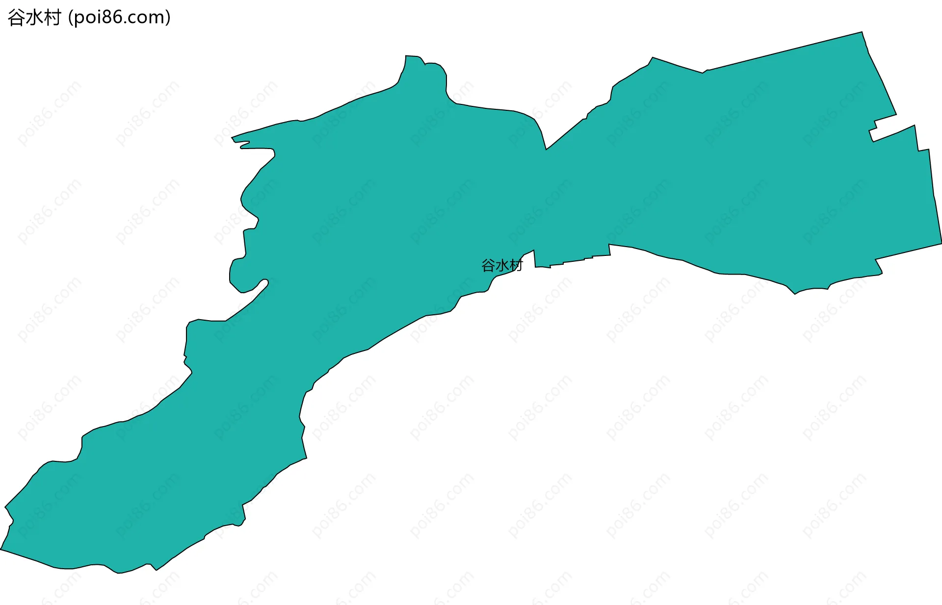 谷水村边界地图