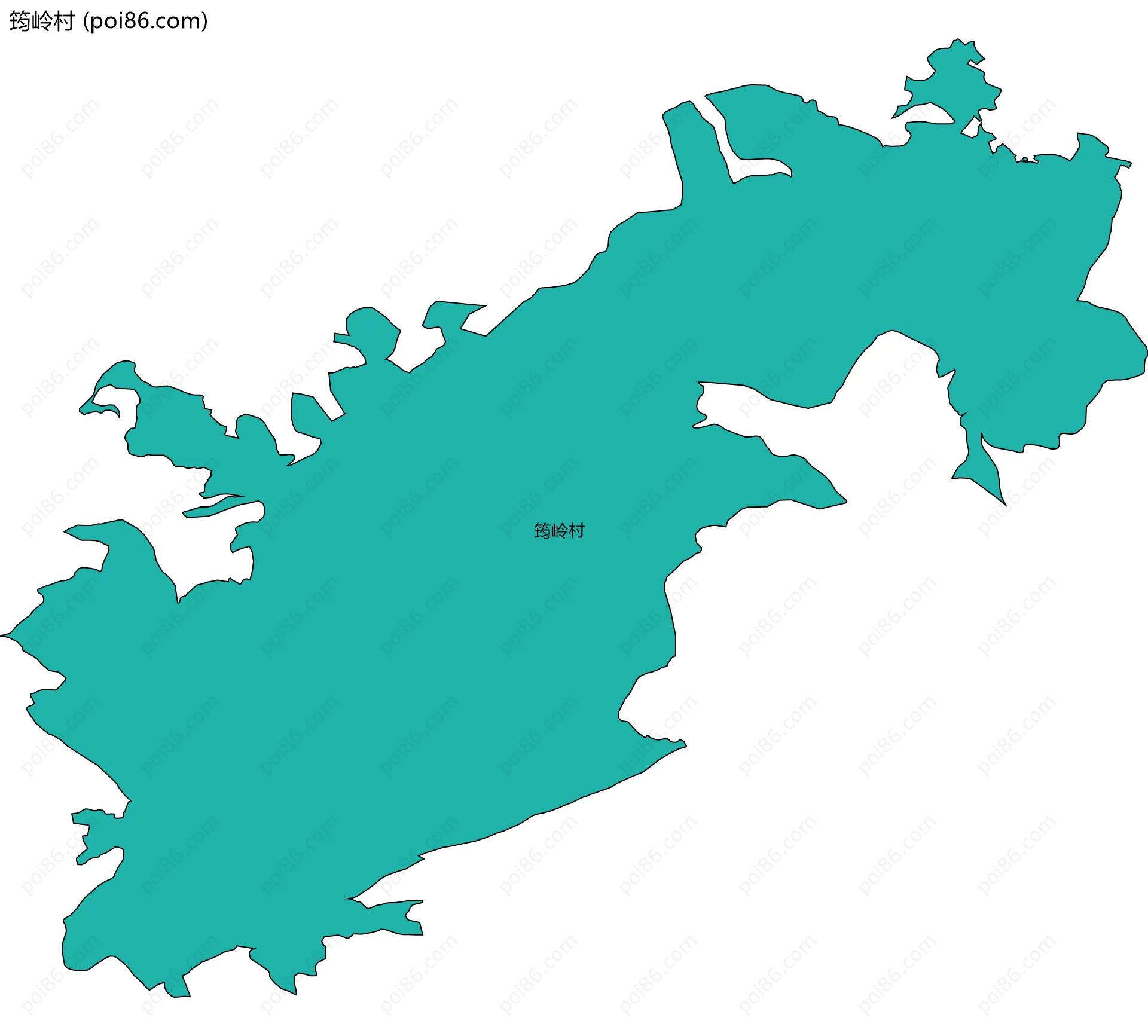 筠岭村边界地图