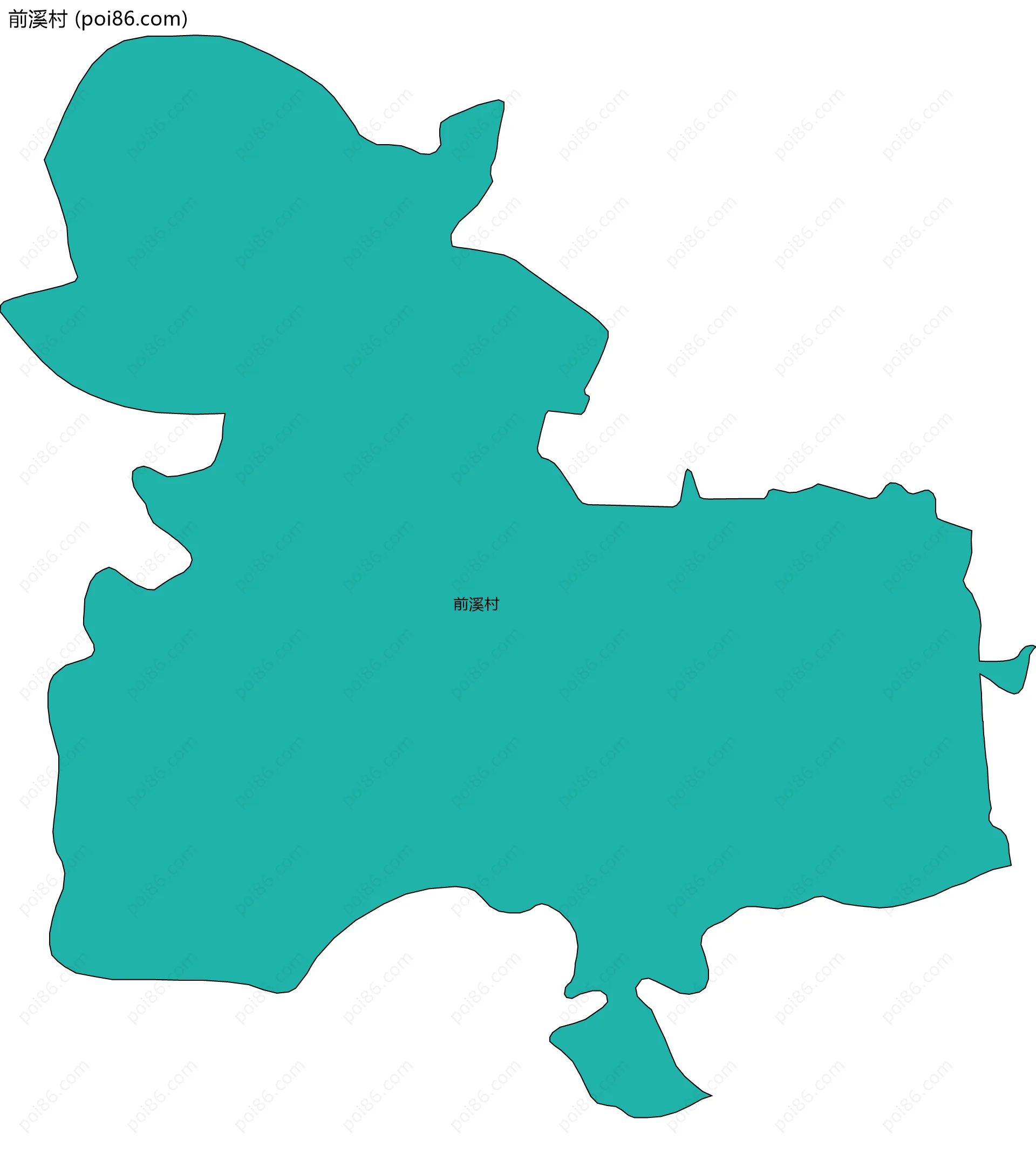 前溪村边界地图