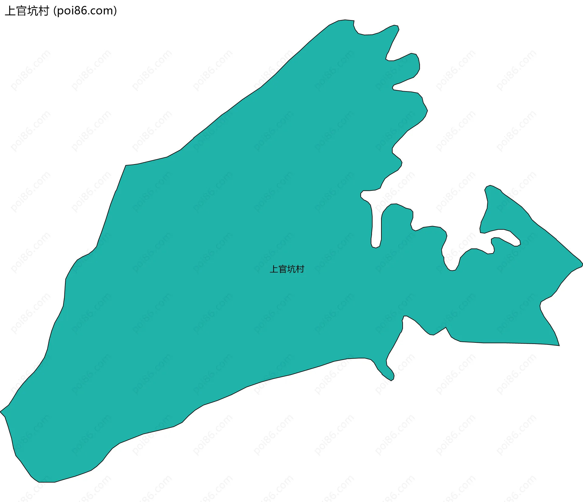 上官坑村边界地图