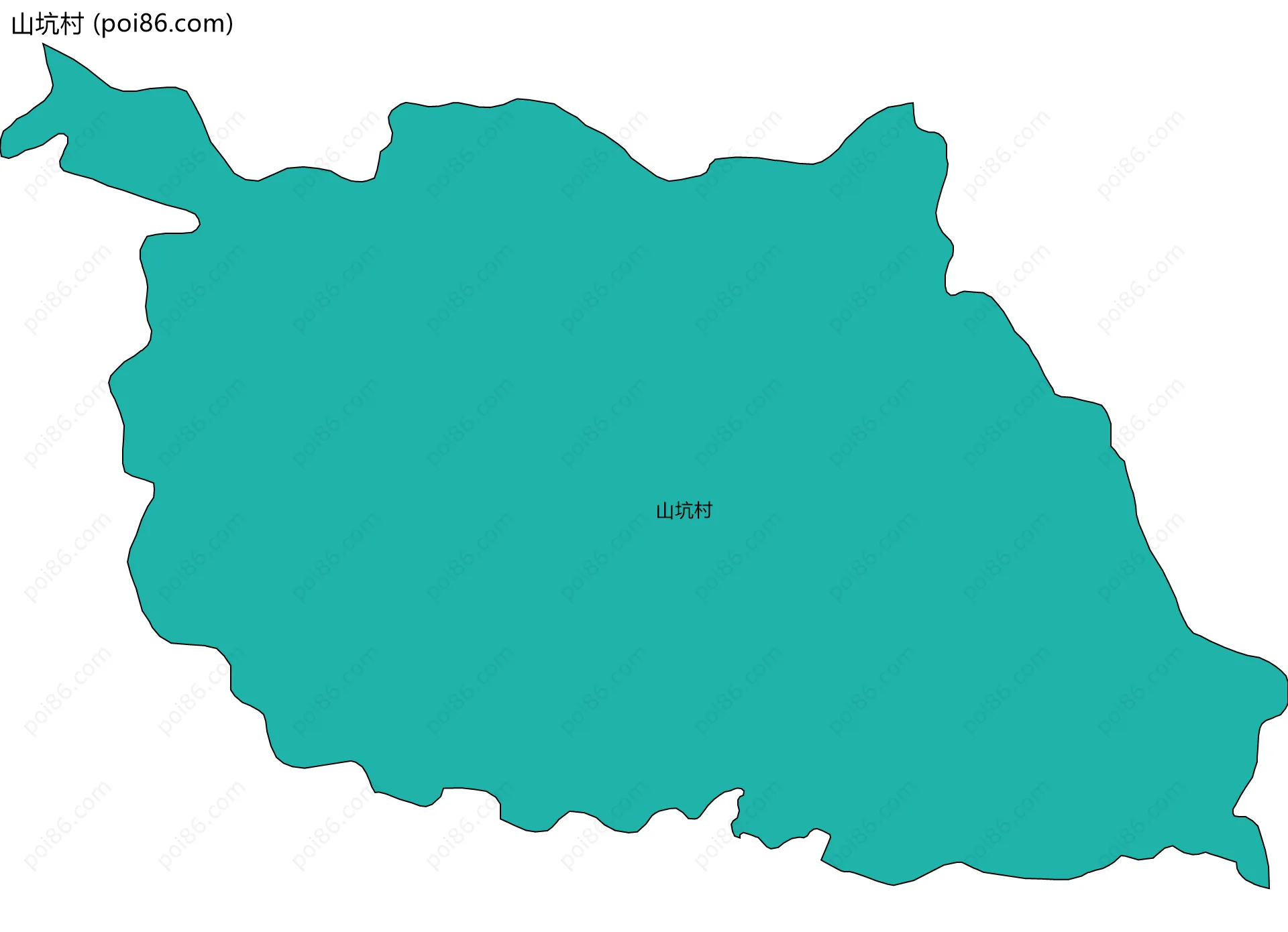 山坑村边界地图