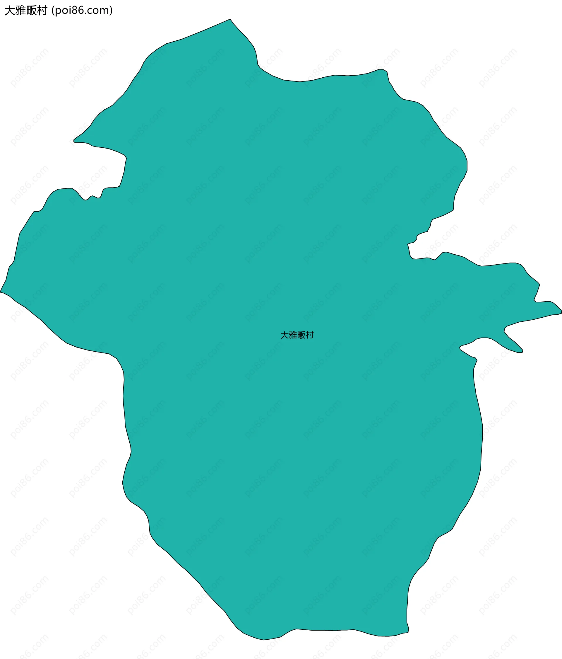 大雅畈村边界地图