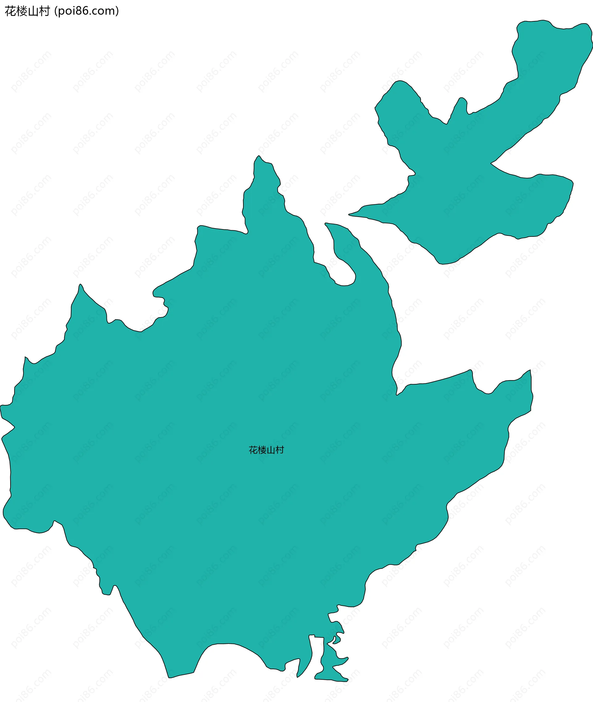 花楼山村边界地图