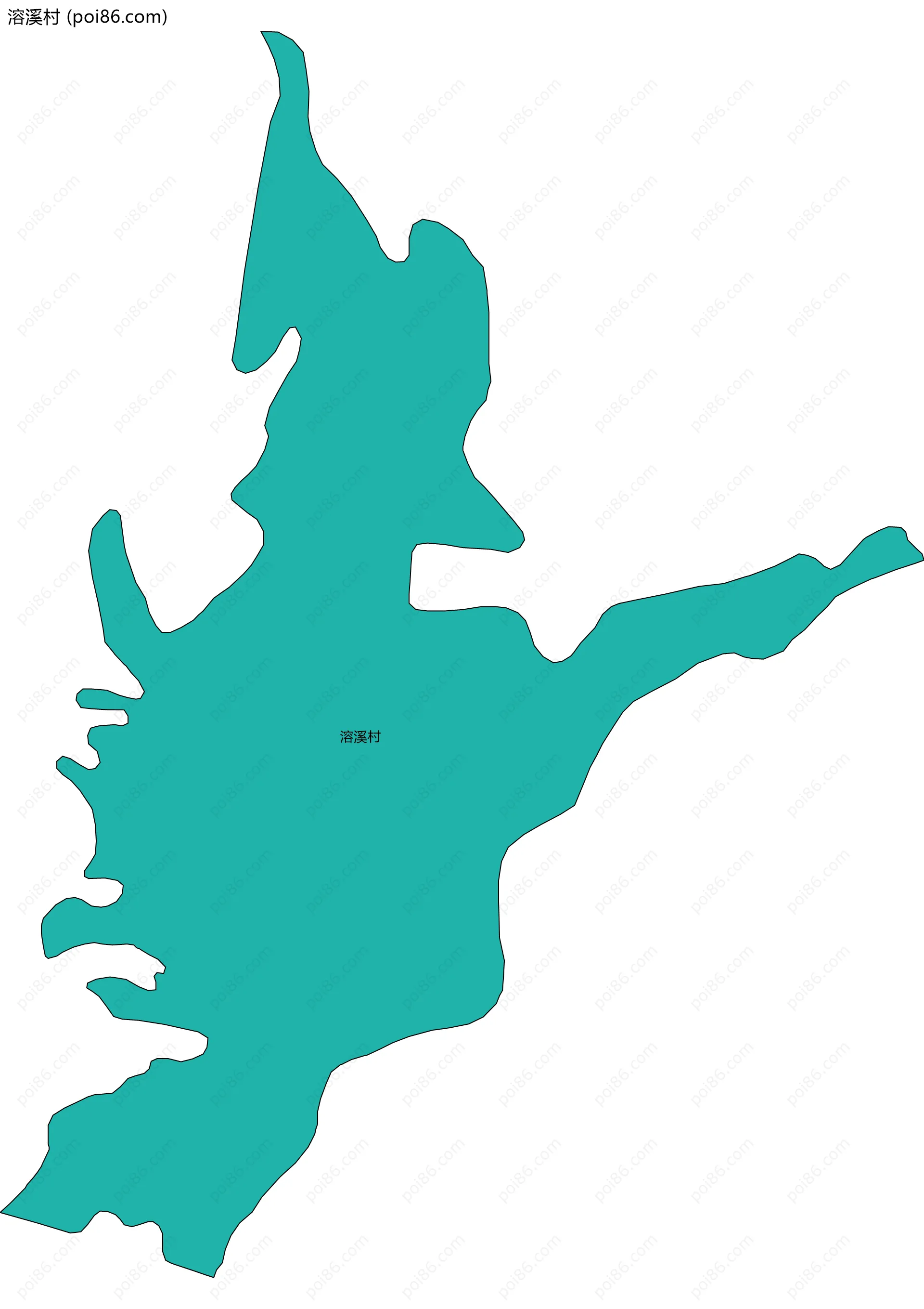 溶溪村边界地图