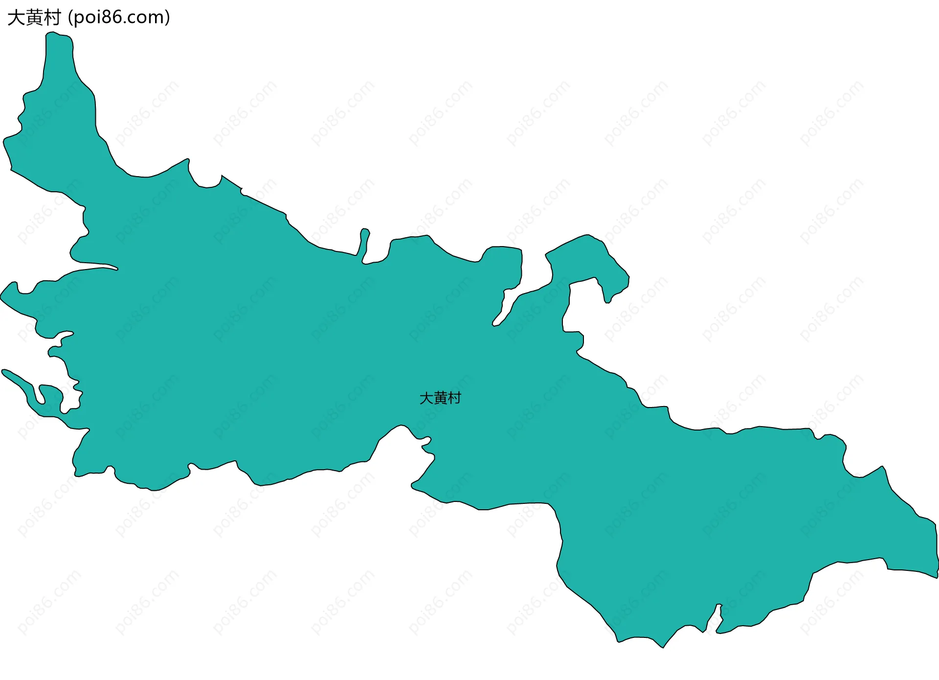 大黄村边界地图