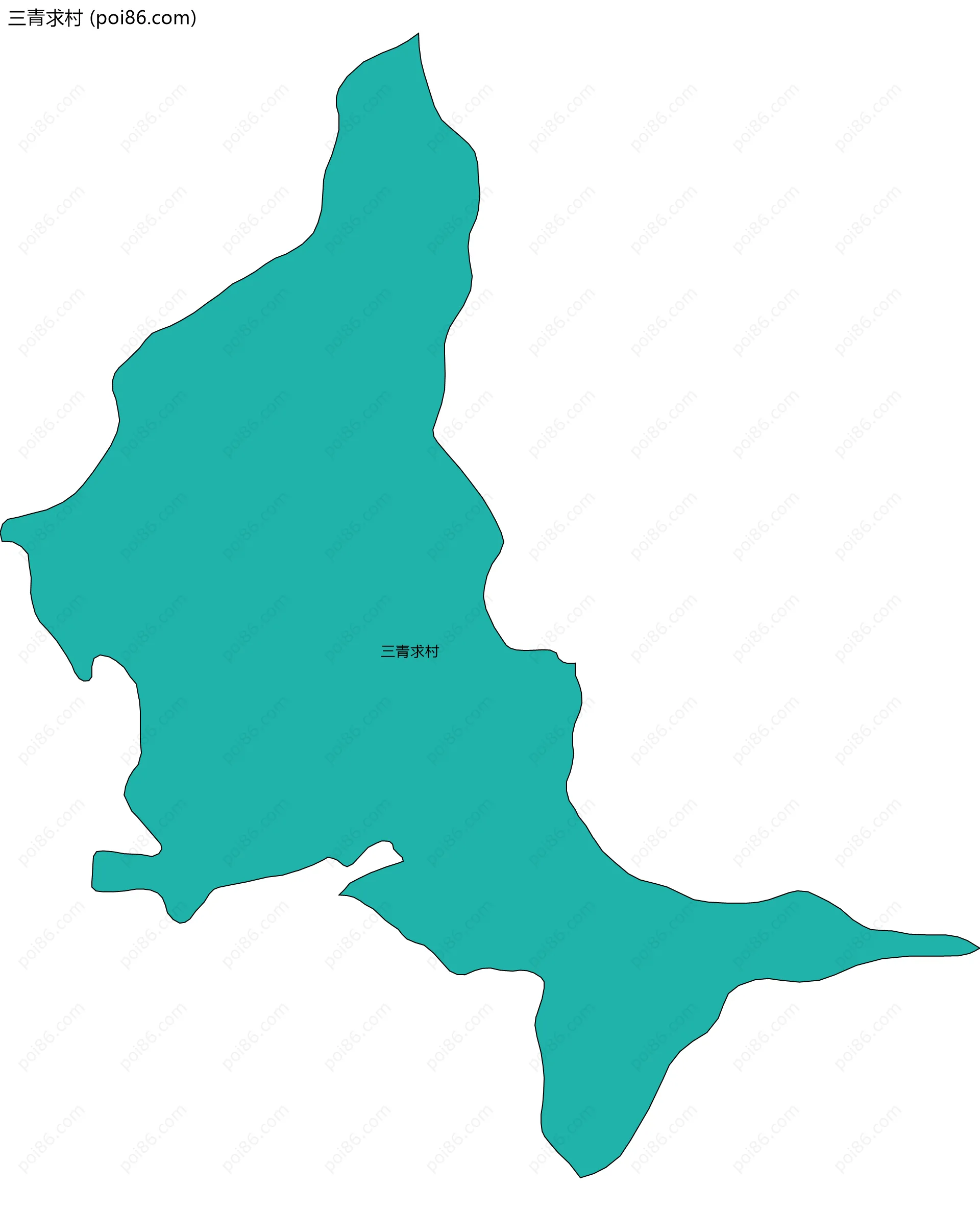 三青求村边界地图