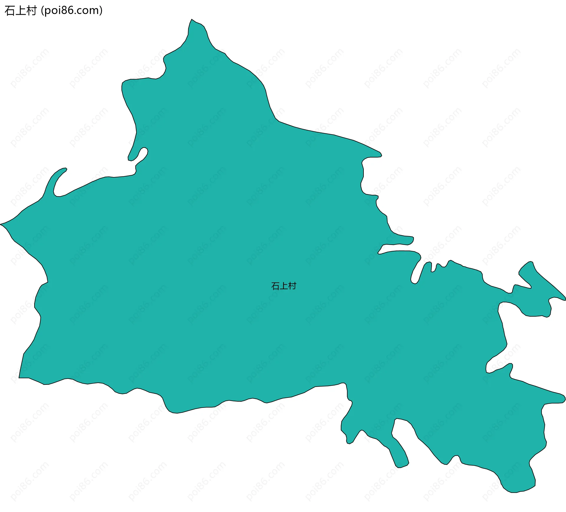 石上村边界地图