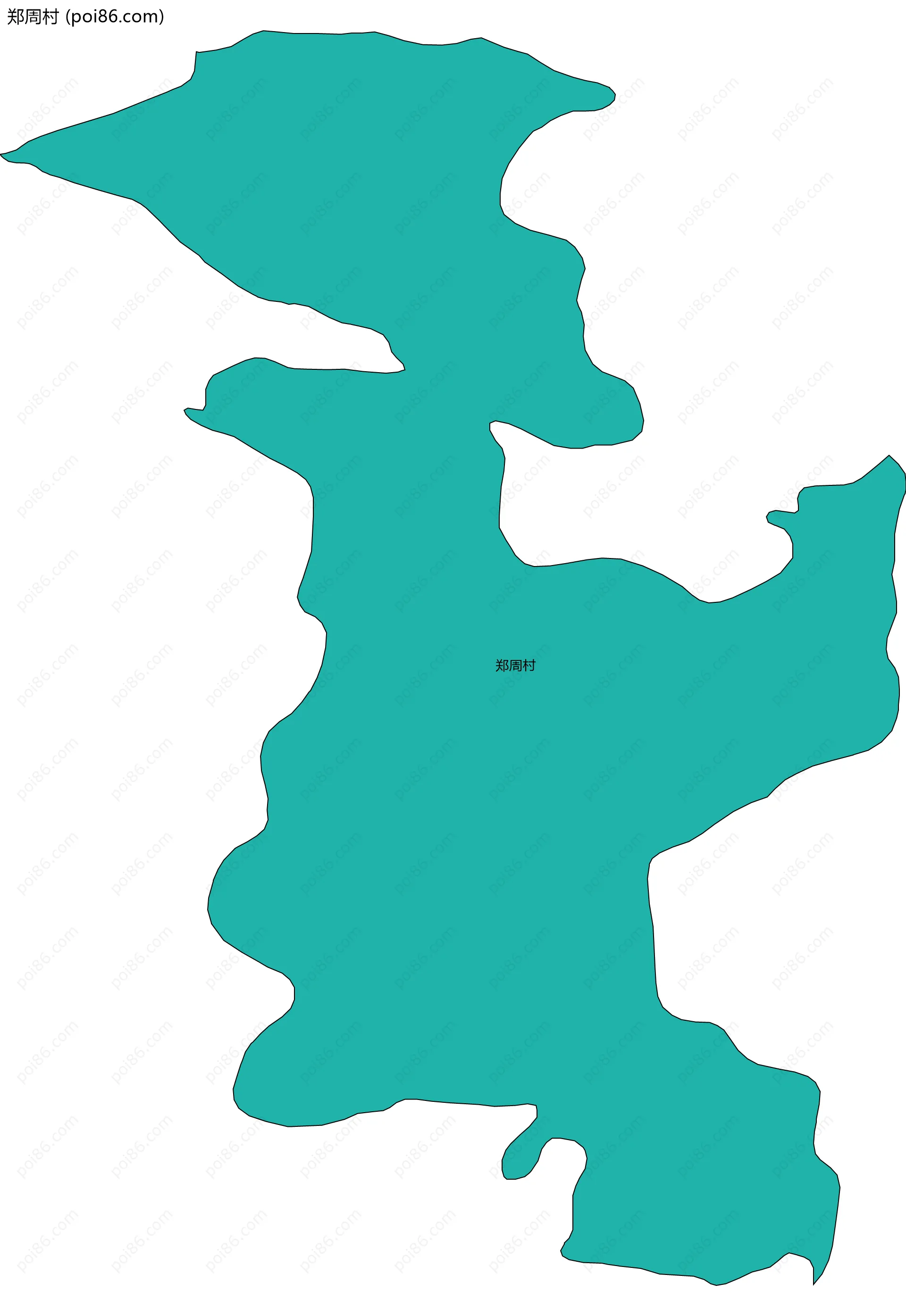 郑周村边界地图