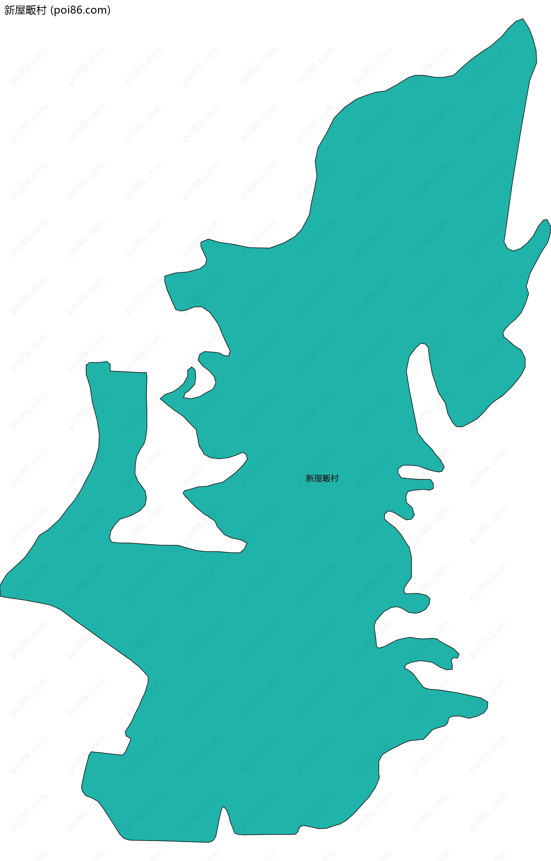 新屋畈村边界地图