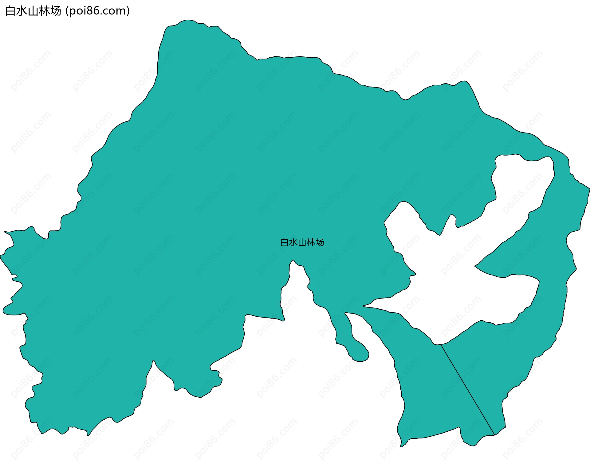 白水山林场边界地图