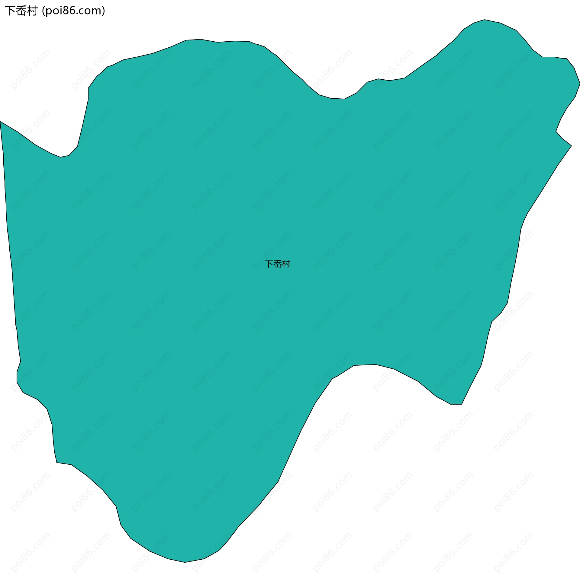 下岙村边界地图