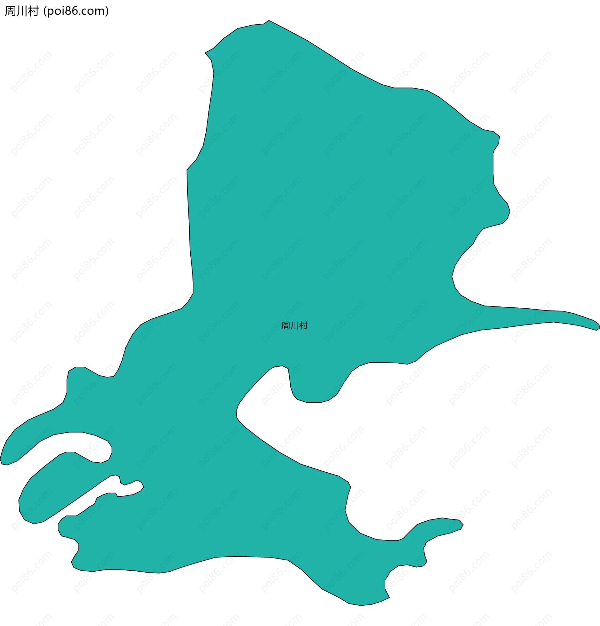 周川村边界地图