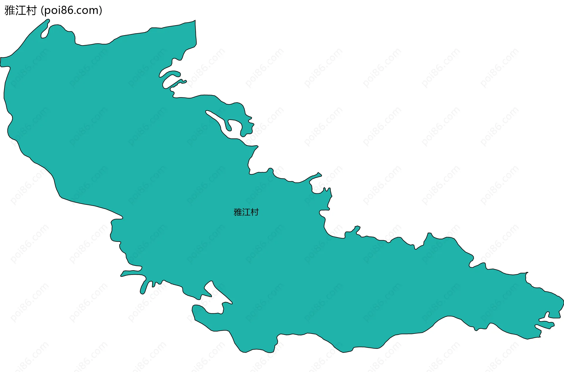 雅江村边界地图