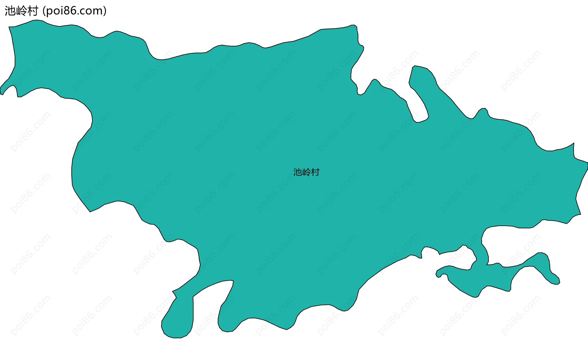 池岭村边界地图