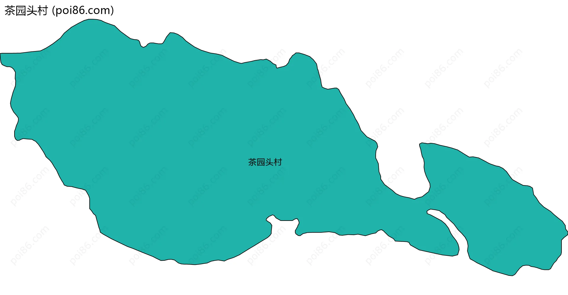 茶园头村边界地图