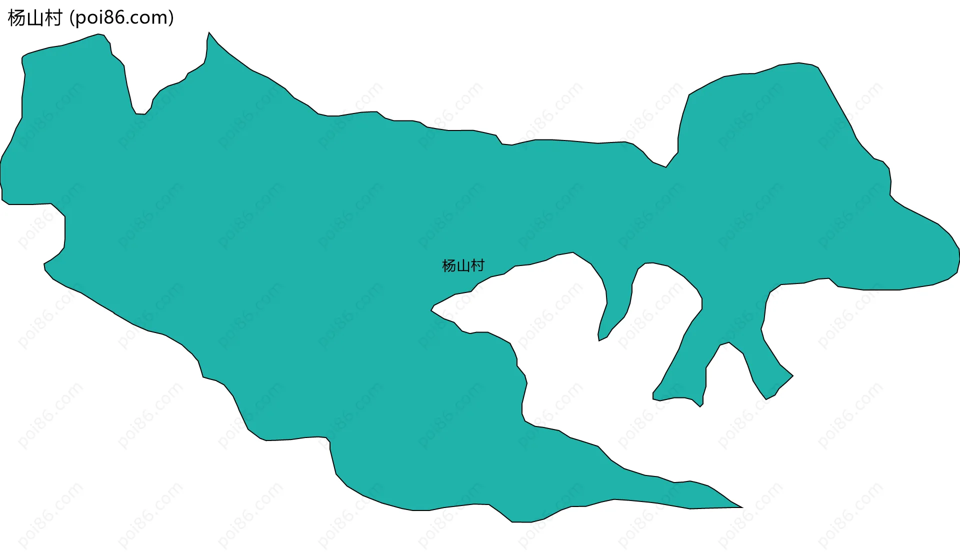 杨山村边界地图