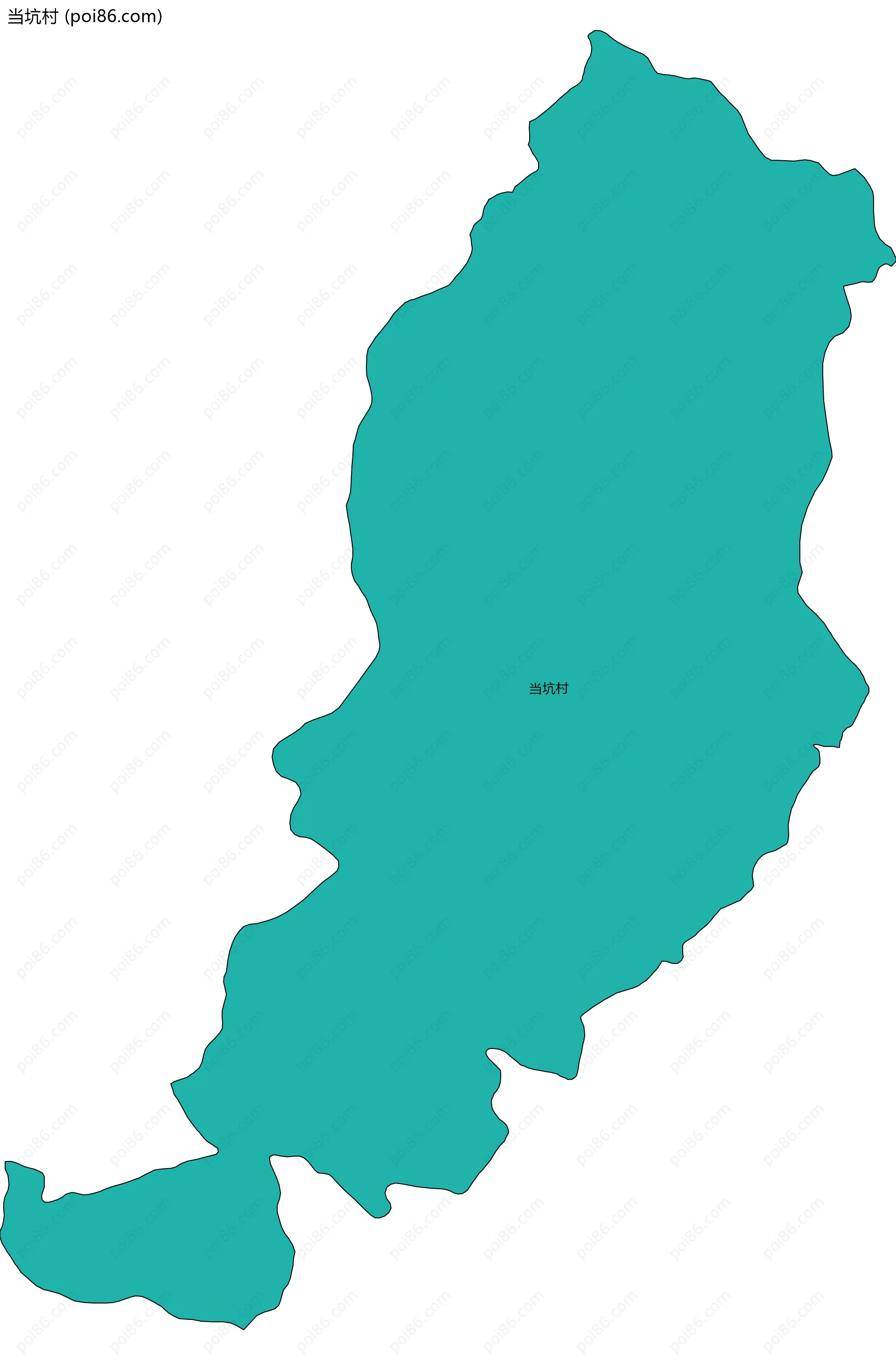 当坑村边界地图