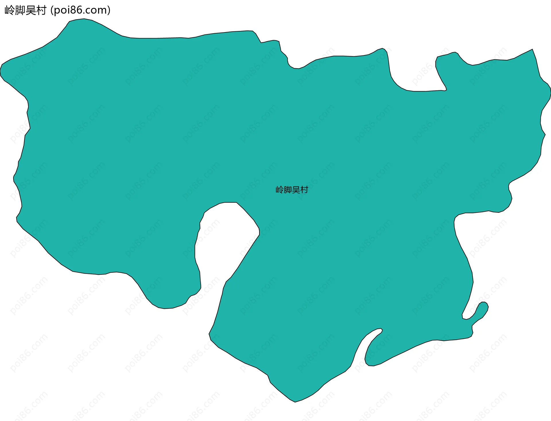 岭脚吴村边界地图