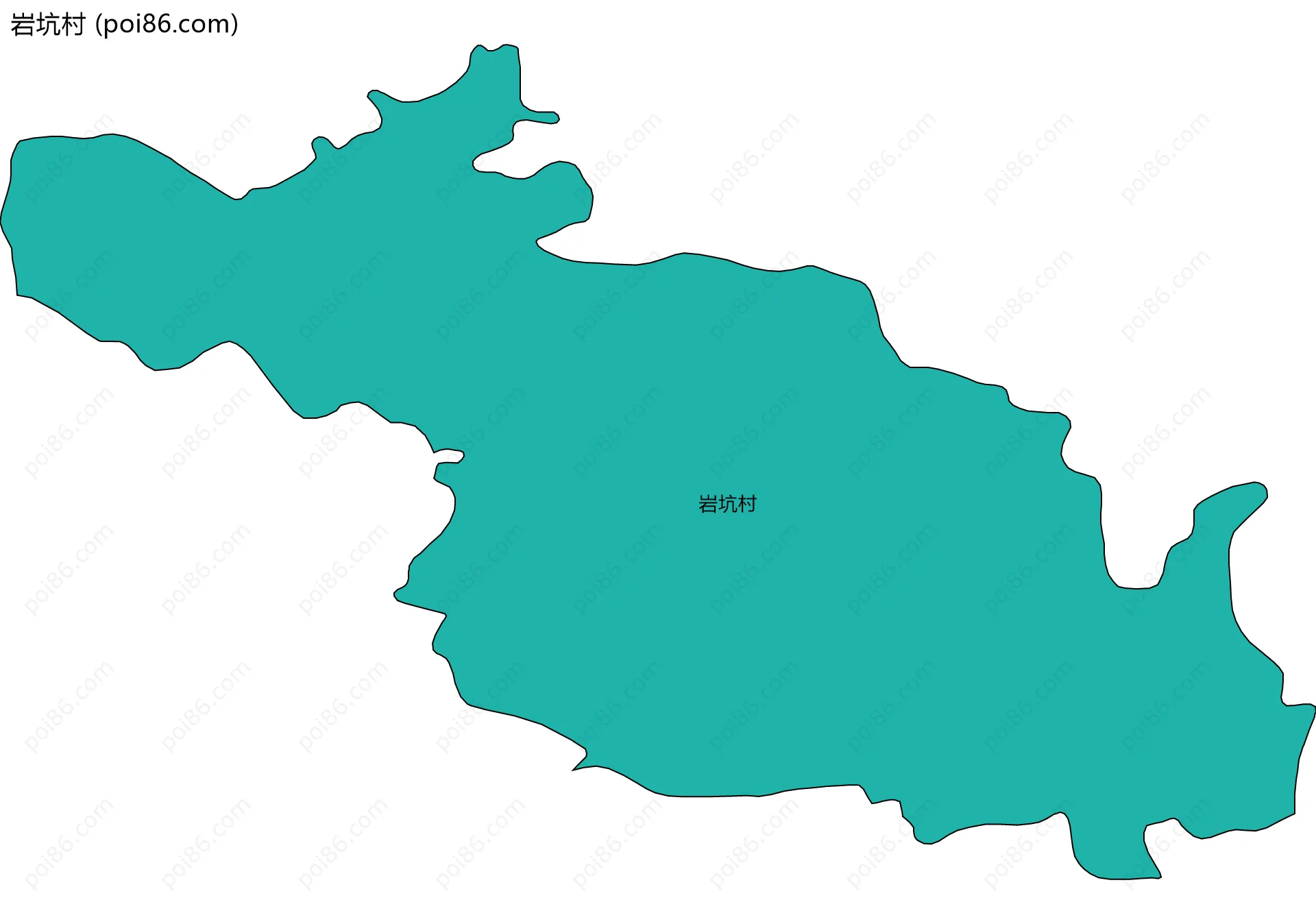岩坑村边界地图